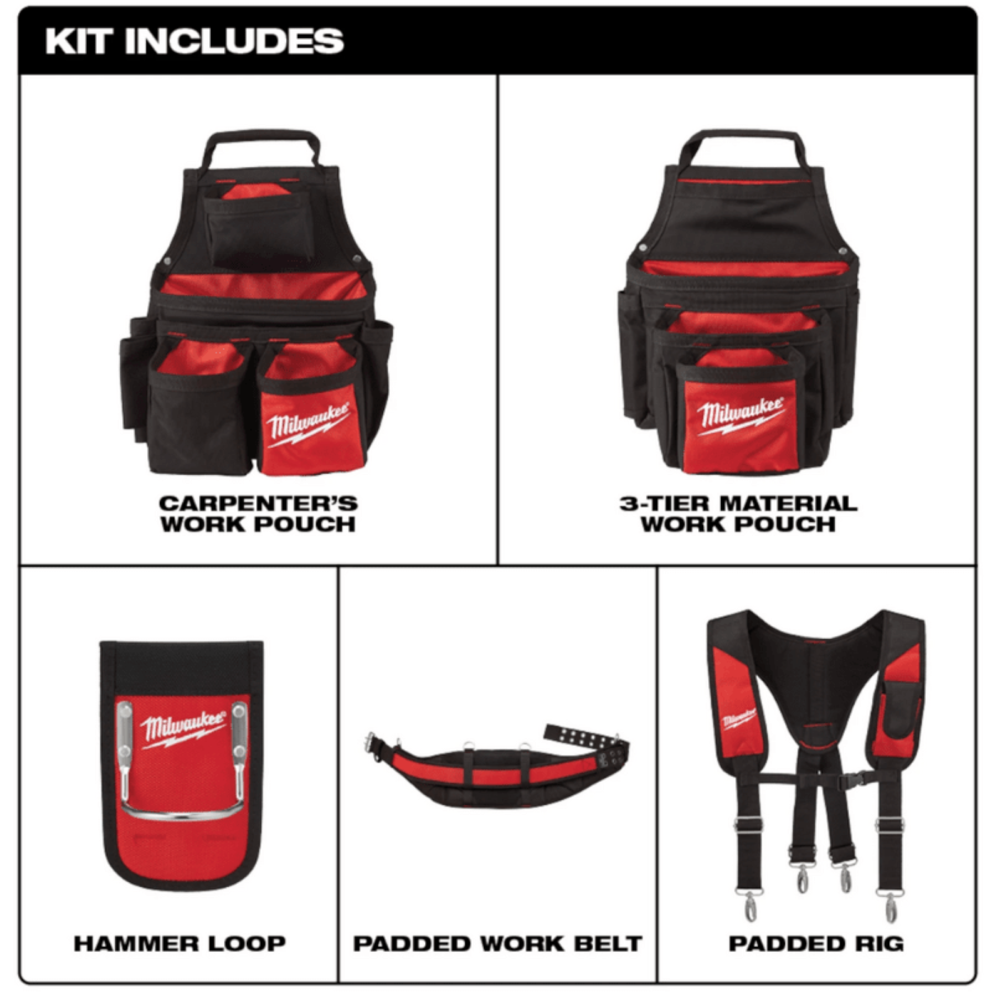 Bolsos Coleto Milwaukee Herramienta Con Suspensores-4