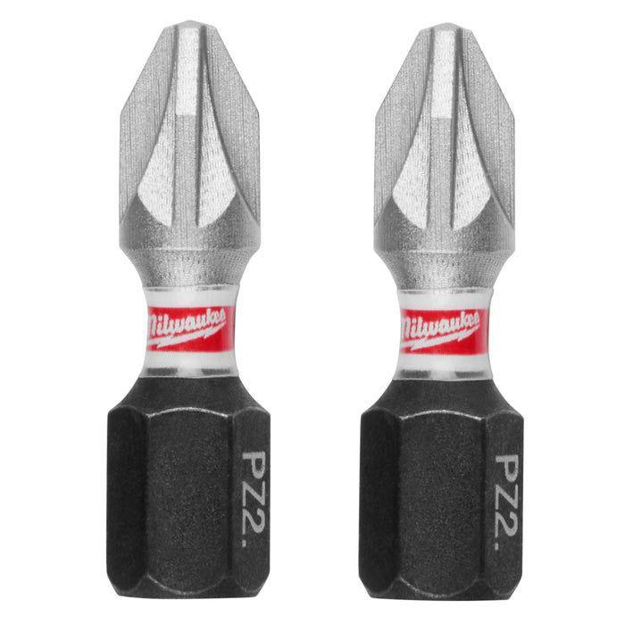 Puntas SHOCKWAVE Milwaukee Pozidriv N°2 1 (2 unidades) 48-32-4432-4