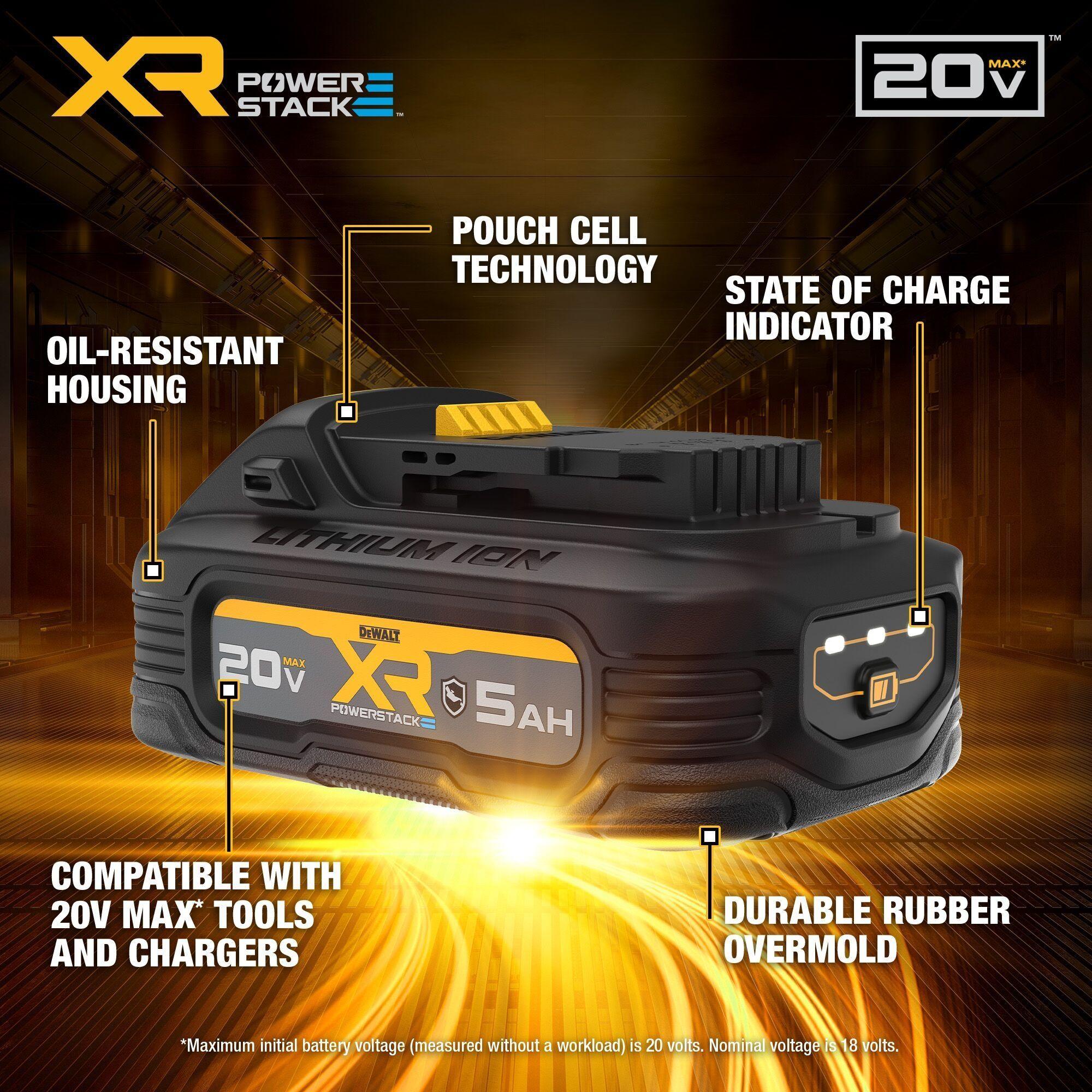 Batería XR 20V 5Ah resistente al aceite DEWALT DCBP520G-2