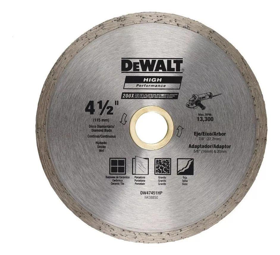 Disco diamantado continuo 4-1/2 DEWALT DW47451HP-0