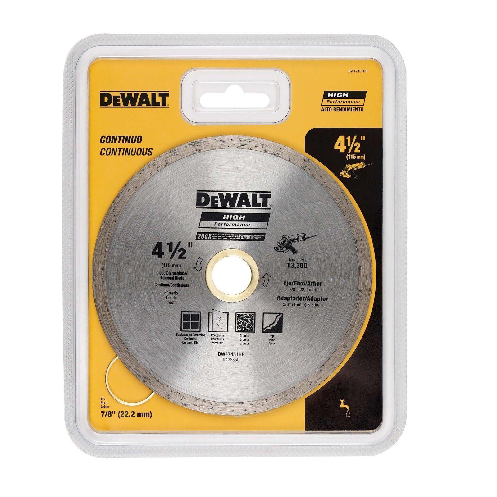 Disco diamantado continuo 4-1/2 DEWALT DW47451HP-1