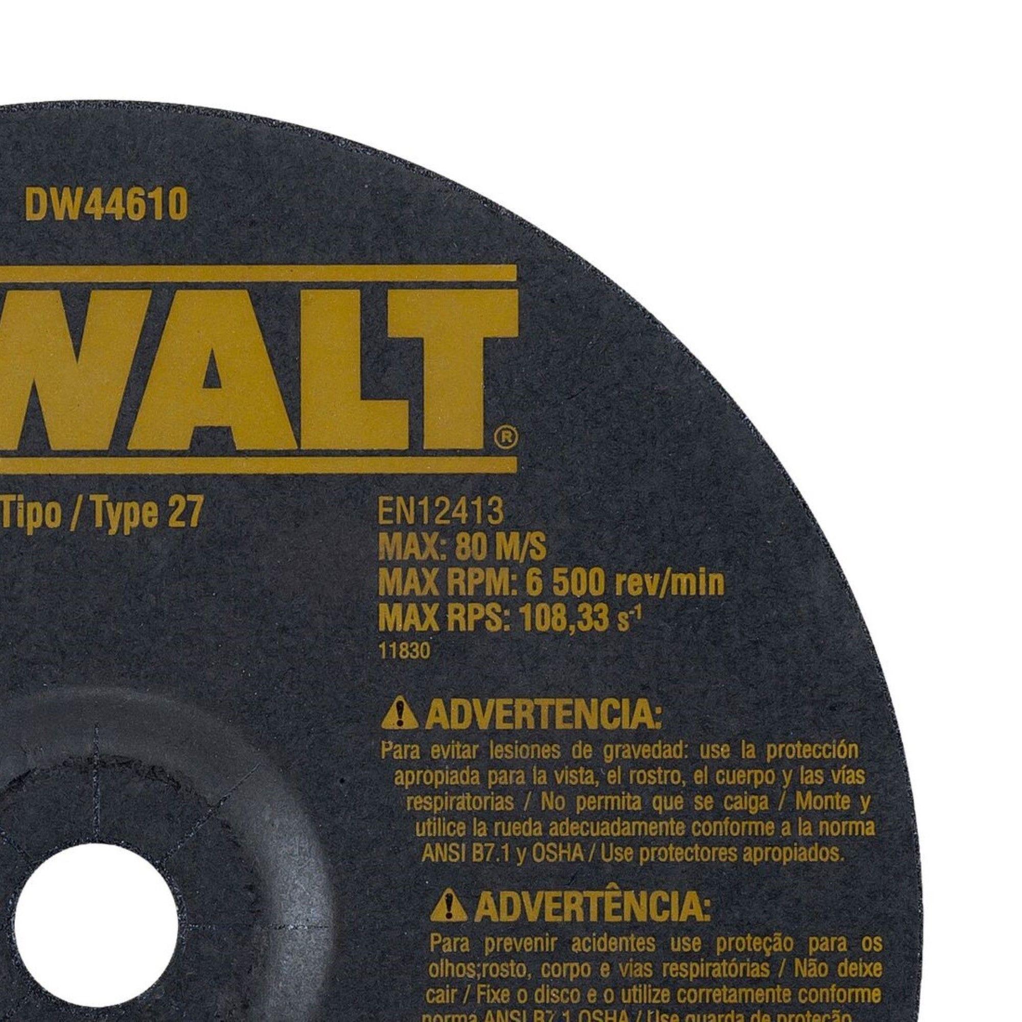 Disco Desbaste Metal 9” x 1/4” x 7/8” Dewalt DW44610-2