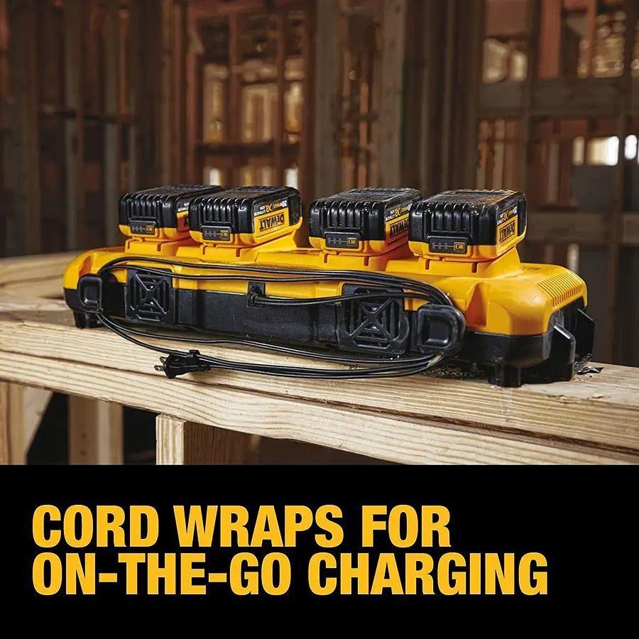 Multicargador con 4 entradas 12V-20V MAX DCB104-B2 DEWALT-3