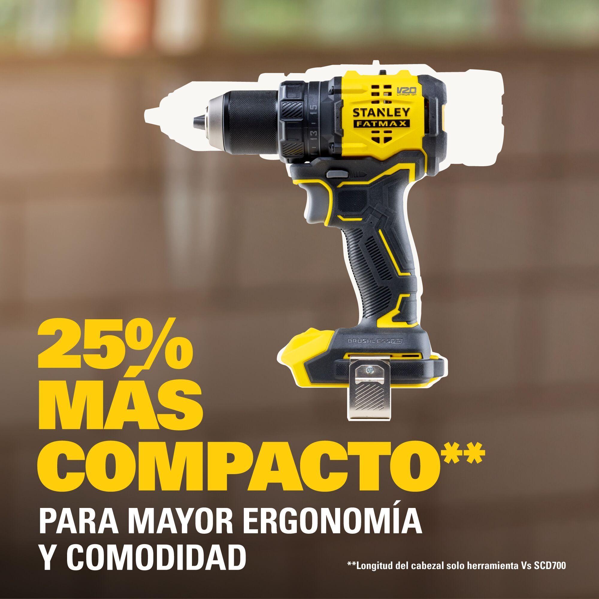Taladro Atornillador Stanley 20V Brushless FATMAX SBD714D2T-B1-2
