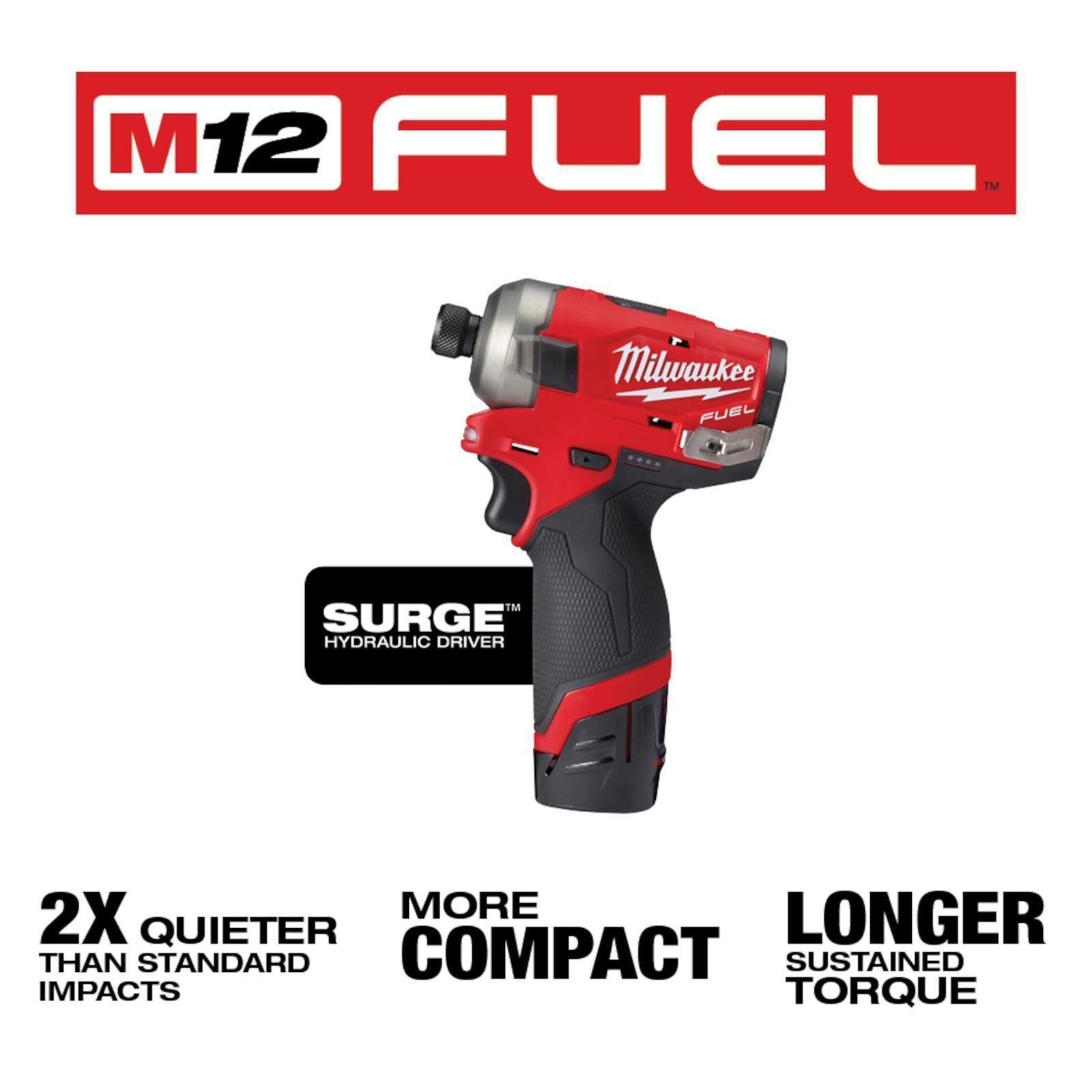 Atornillador de Impacto Hidraulico Milwaukee M12 Surge 2551-22-5