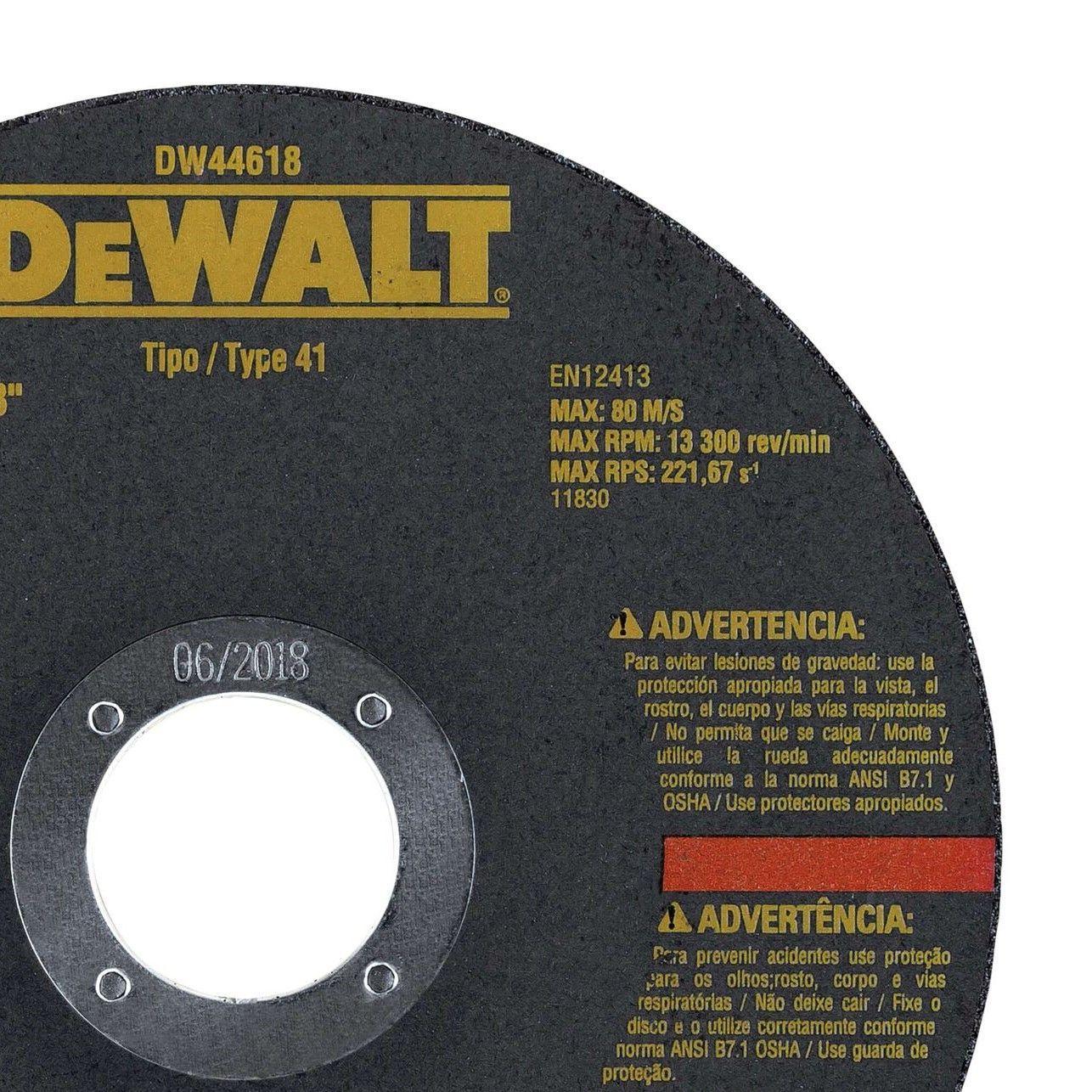 Kit 50 discos corte metal 4-1/2 x 1mm DEWALT DW44618-2