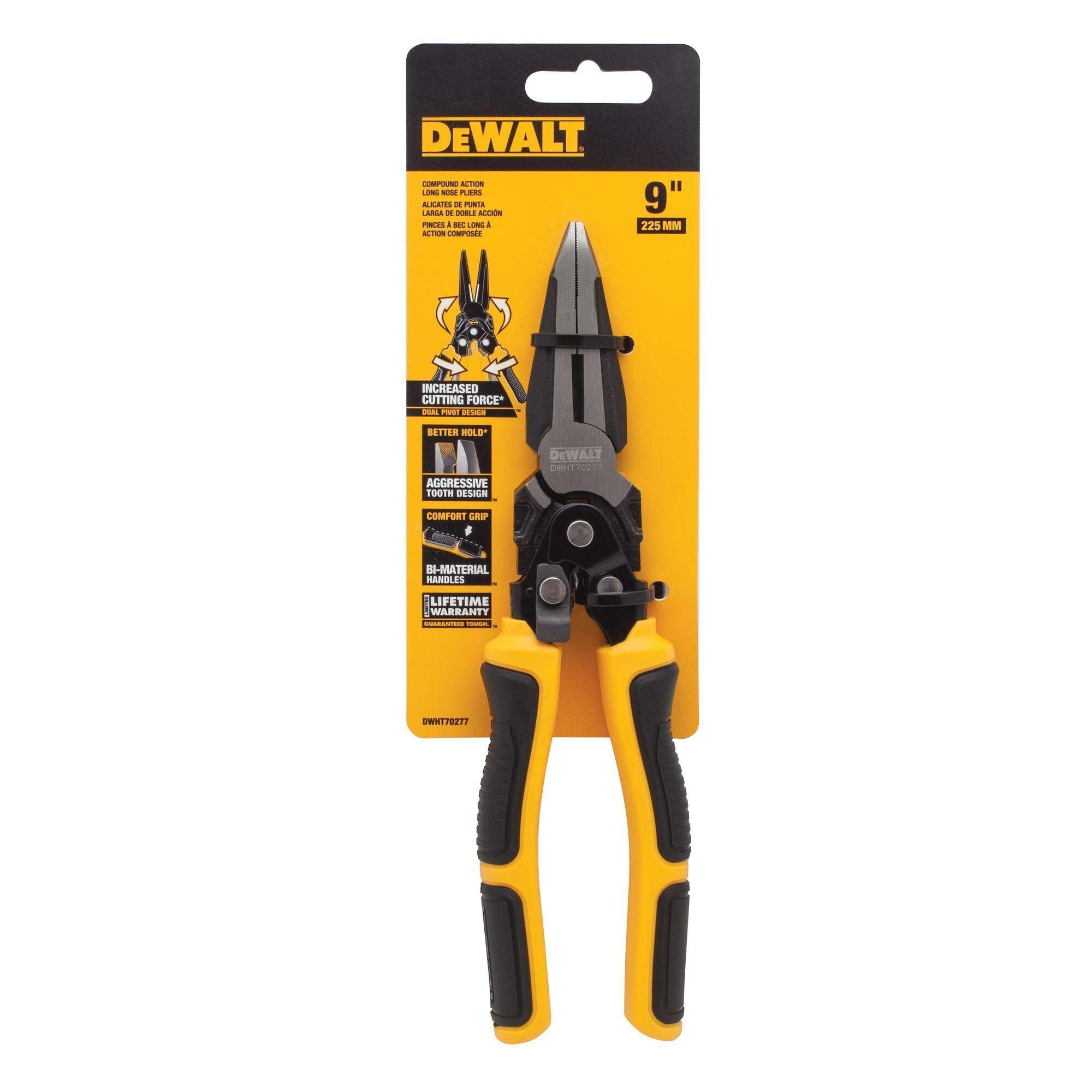 Alicate punta larga de acción compuesta 9 DEWALT DWHT70277-1