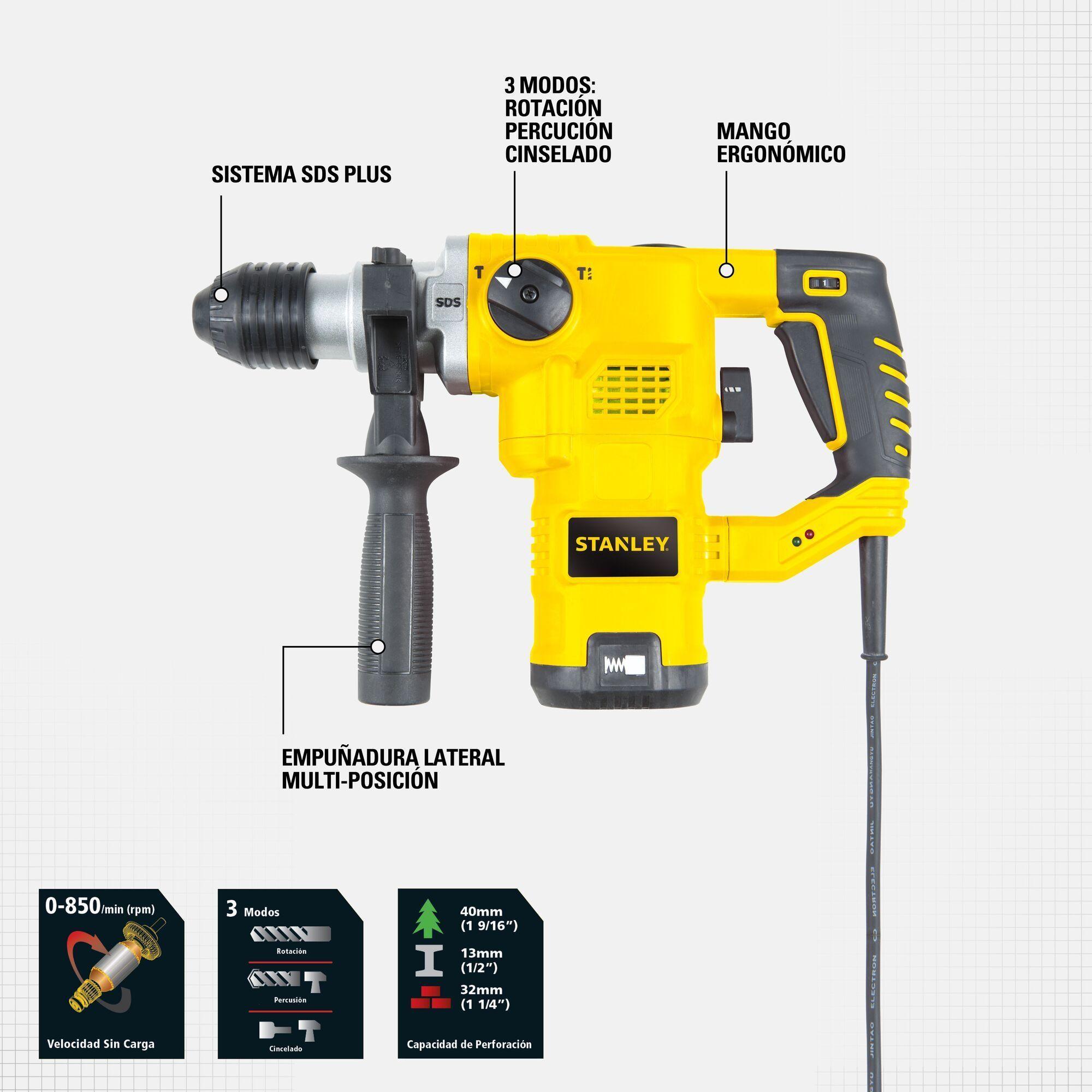 Rotomartillo SDS PLUS 32mm 1250W STANLEY-2