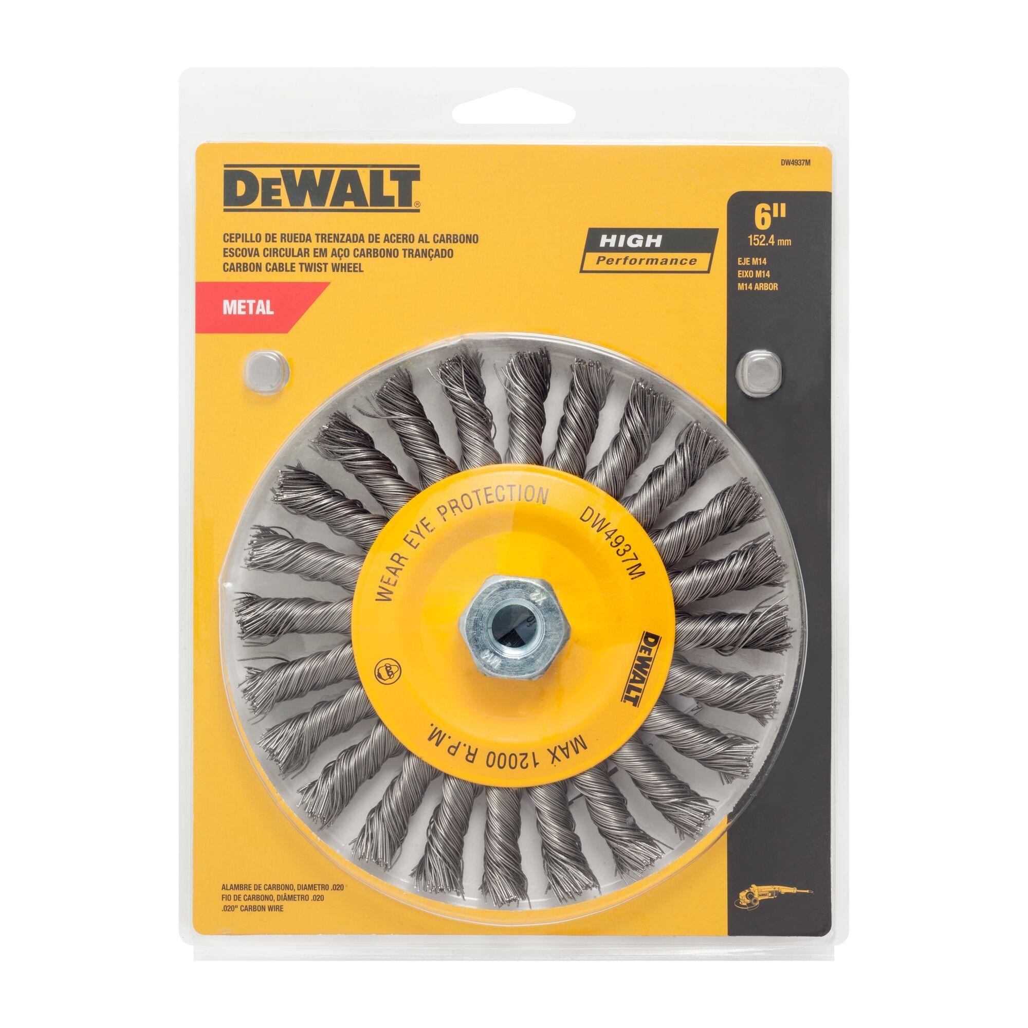Grata Rueda Trenzada 6” Eje M14 Dewalt DW4937M-0