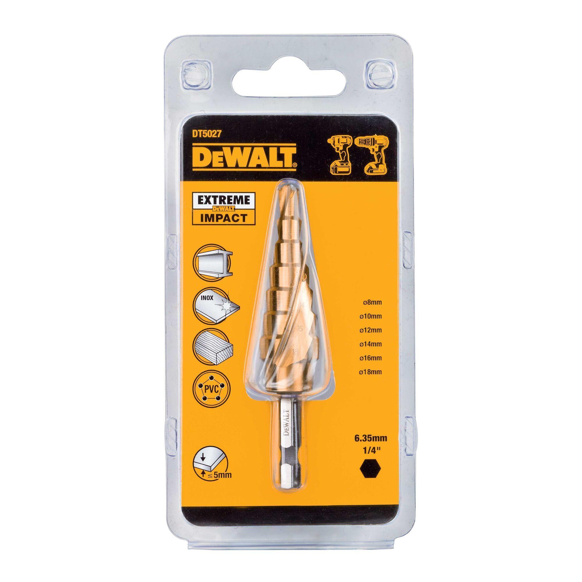 Broca Escalonada 8-10-12-14-16-18mm DEWALT DT5027-QZ-3