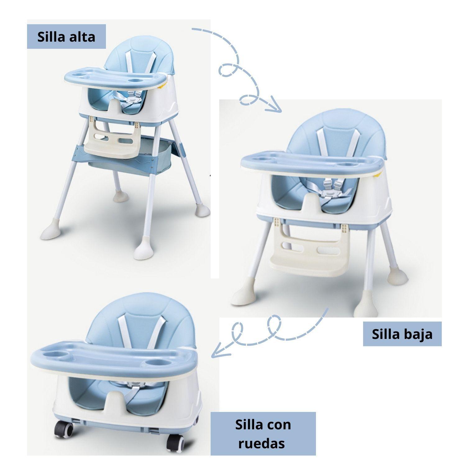 Silla de comer 3 en 1  Baby elephant azul-1