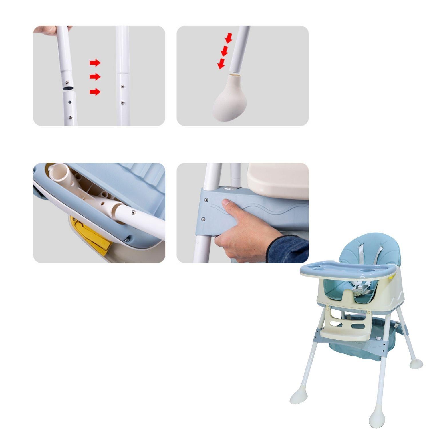 Silla de comer 3 en 1  Baby elephant azul-2