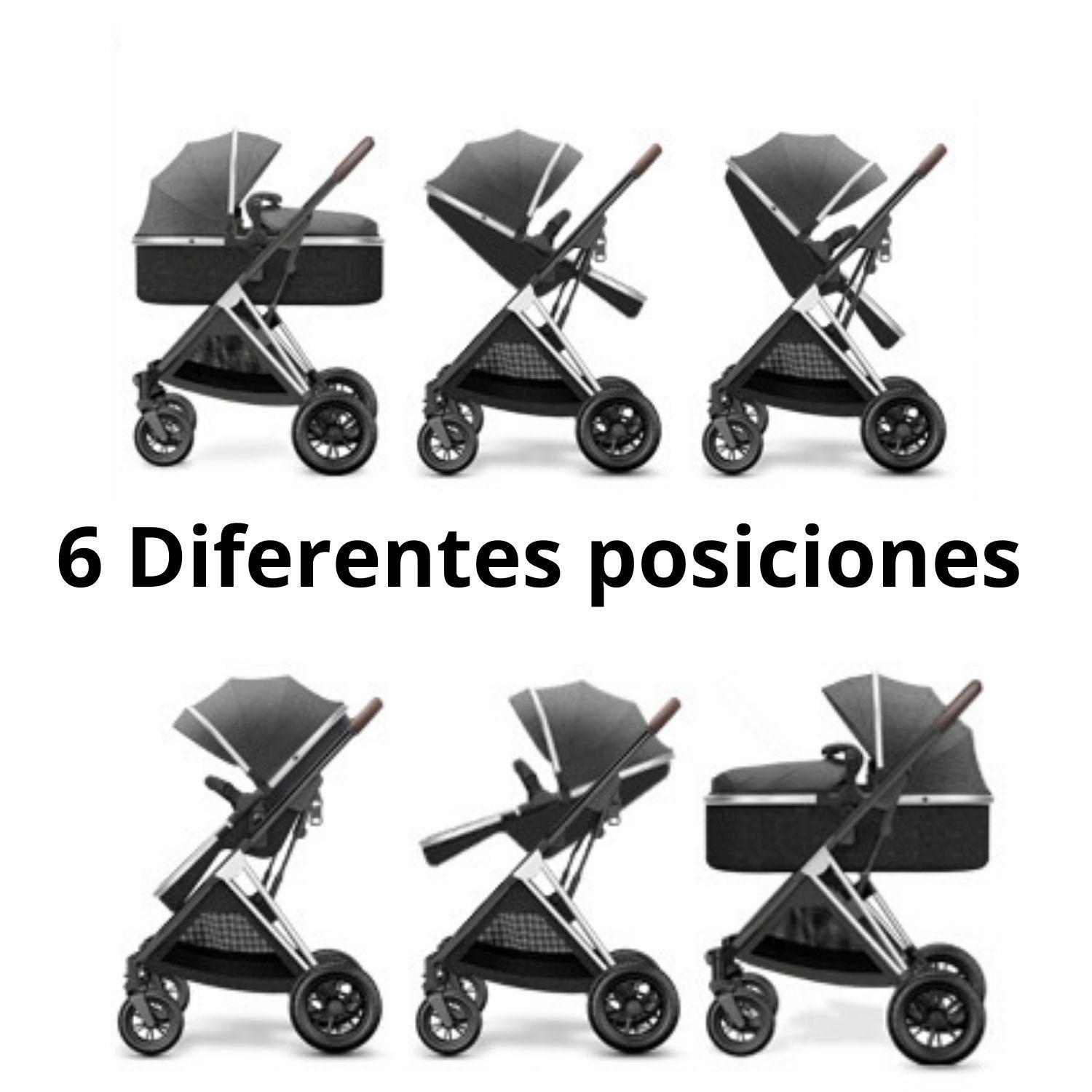 Coche cuna con silla nido Hathi - Negro-1