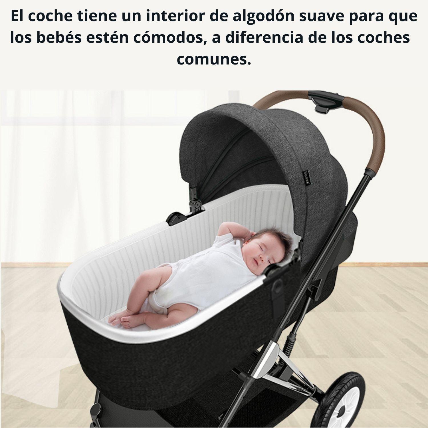 Coche cuna con silla nido Hathi - Negro-2