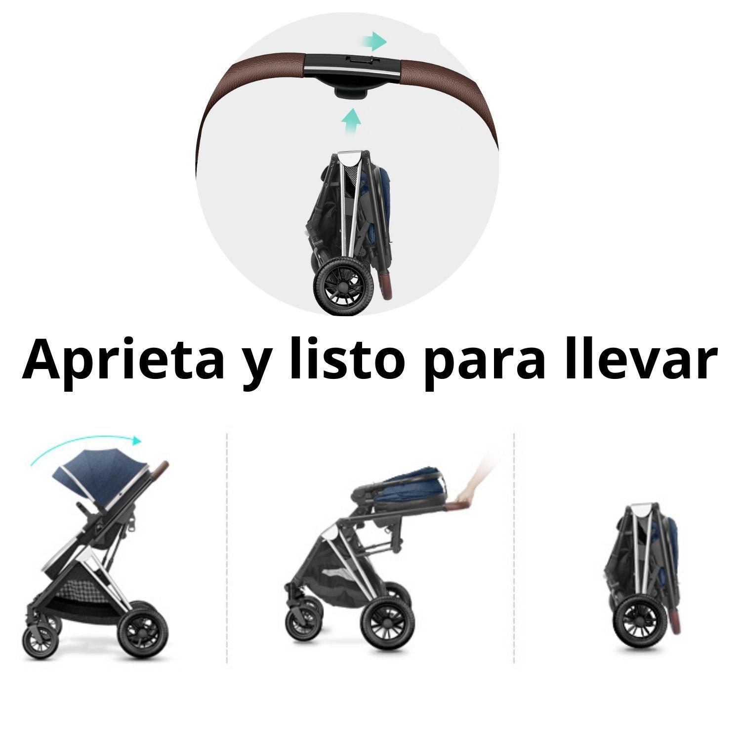 Coche cuna con silla nido Hathi - Negro-6