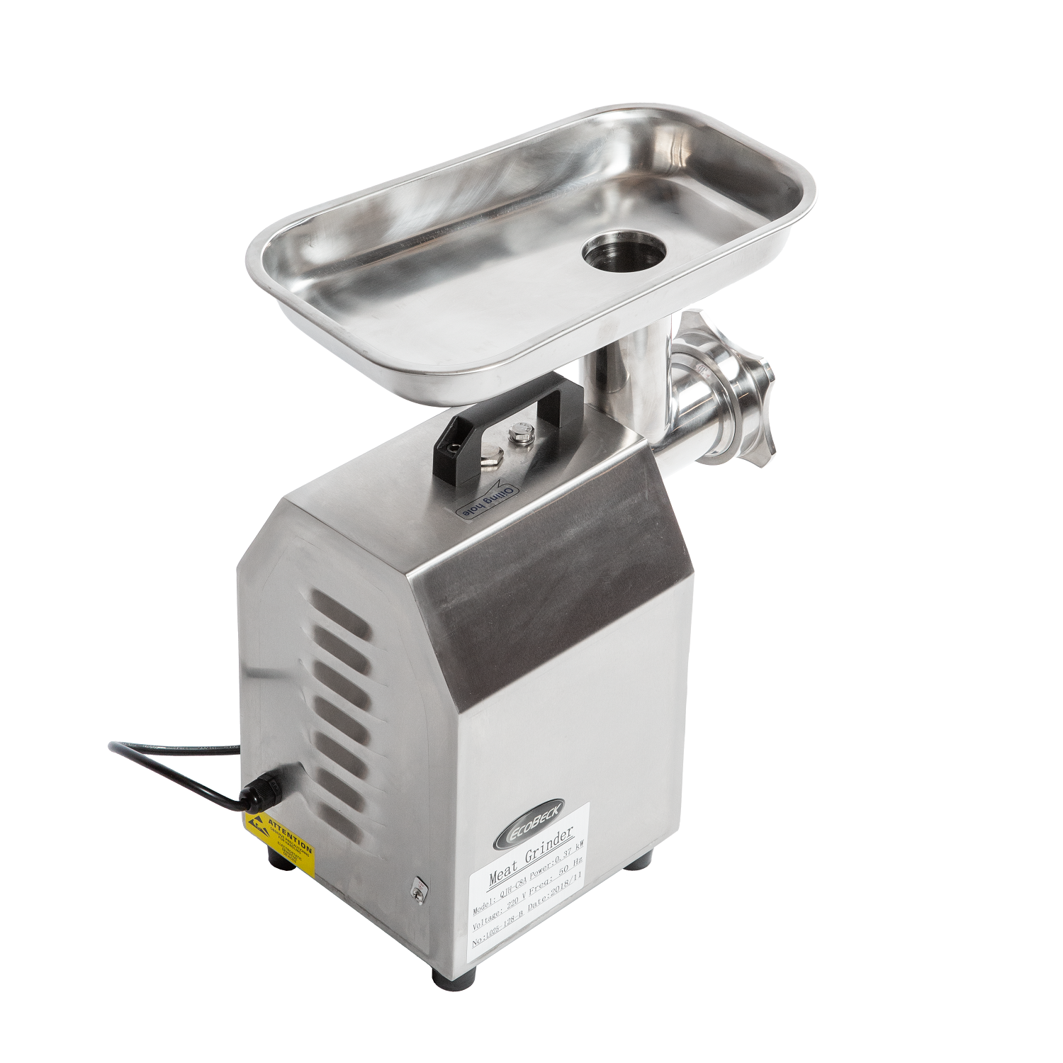 MOLEDORA DE CARNE ECOBECK MODELO KMC12A FULL SS, CAP 120KG/HR-0