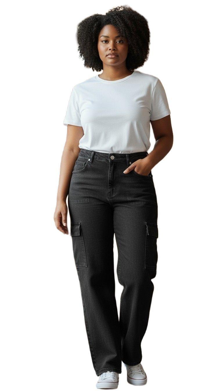 JEANS CARGO NEGRO CHRISTINE C EST TOI-2