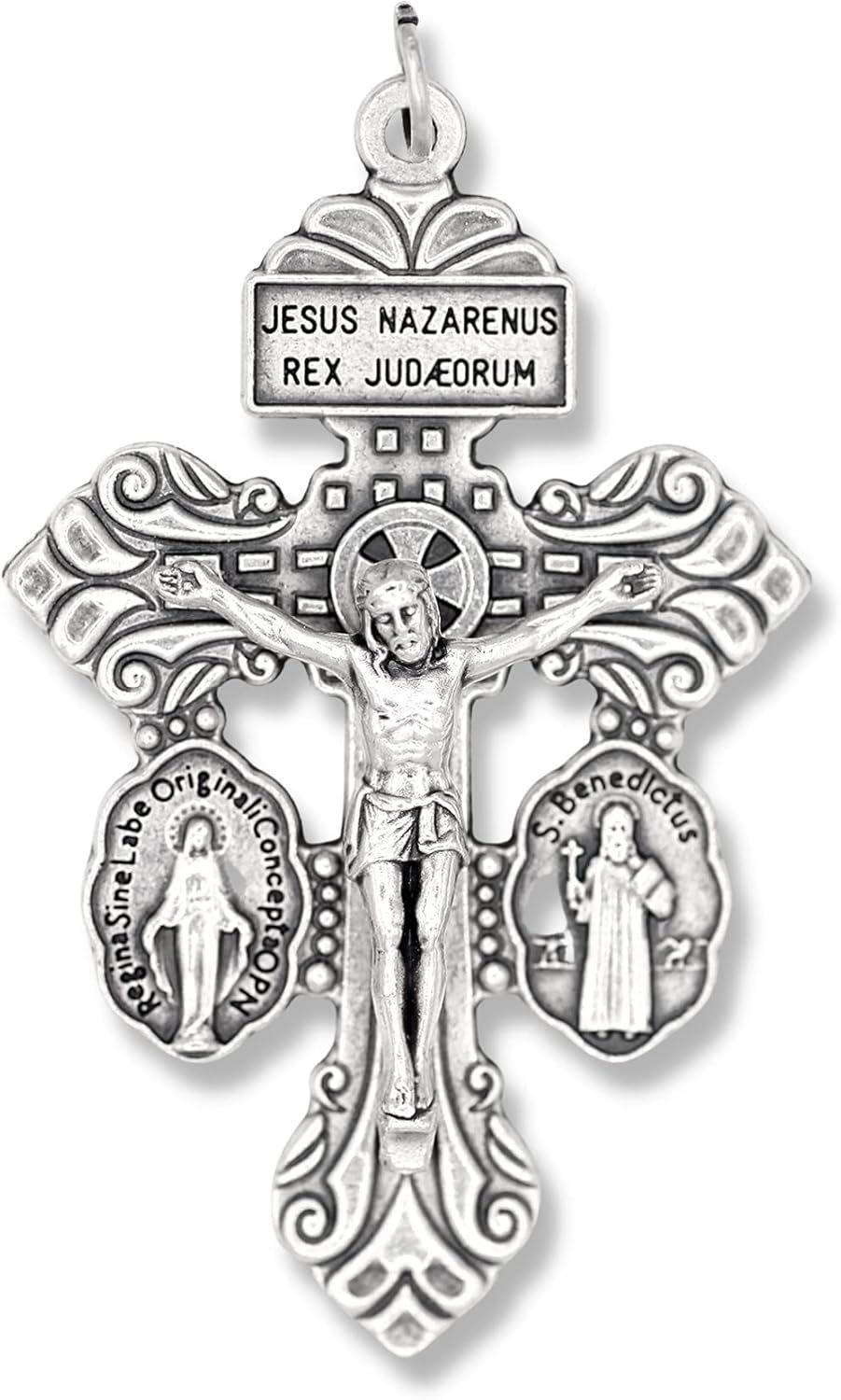 Crucifijo de indulgencia con medalla de San Benito-0