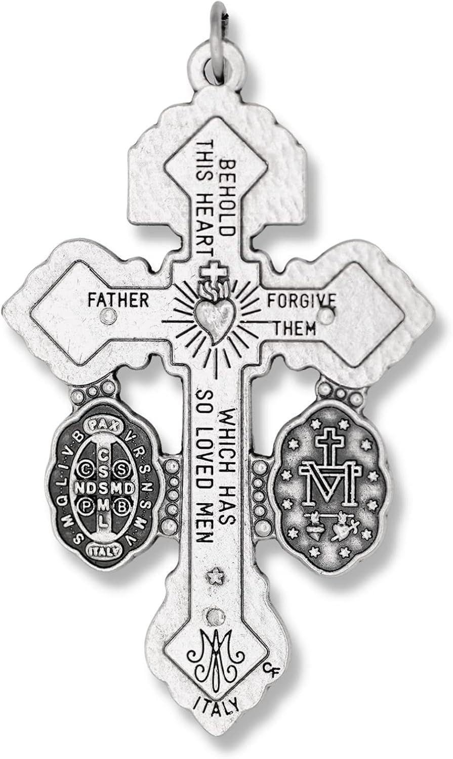 Crucifijo de indulgencia con medalla de San Benito-1