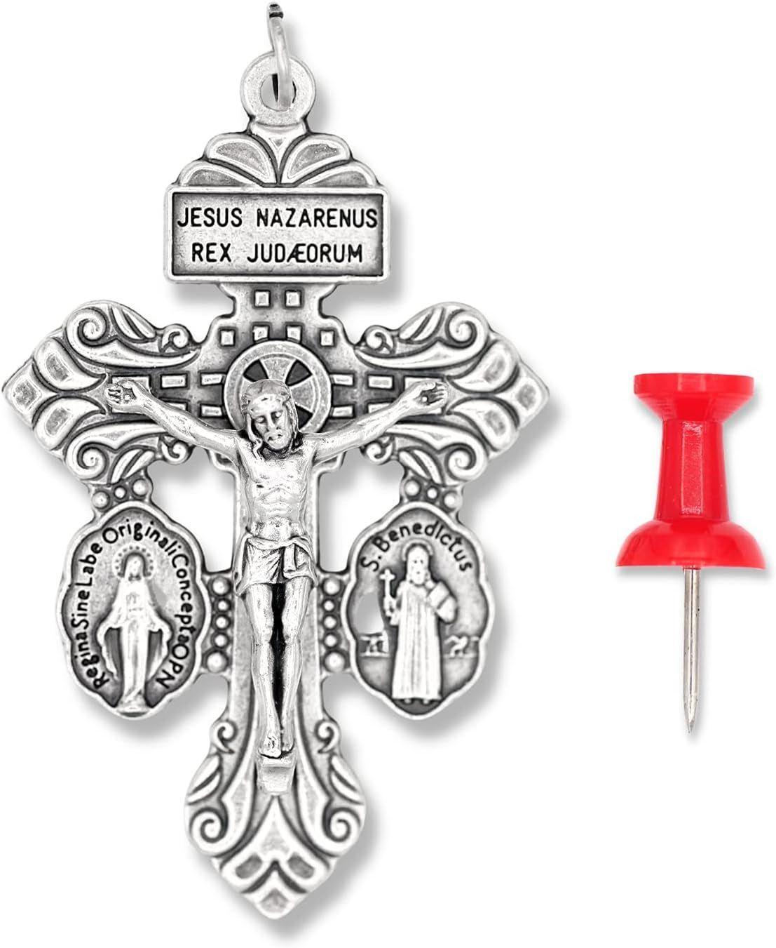 Crucifijo de indulgencia con medalla de San Benito-2