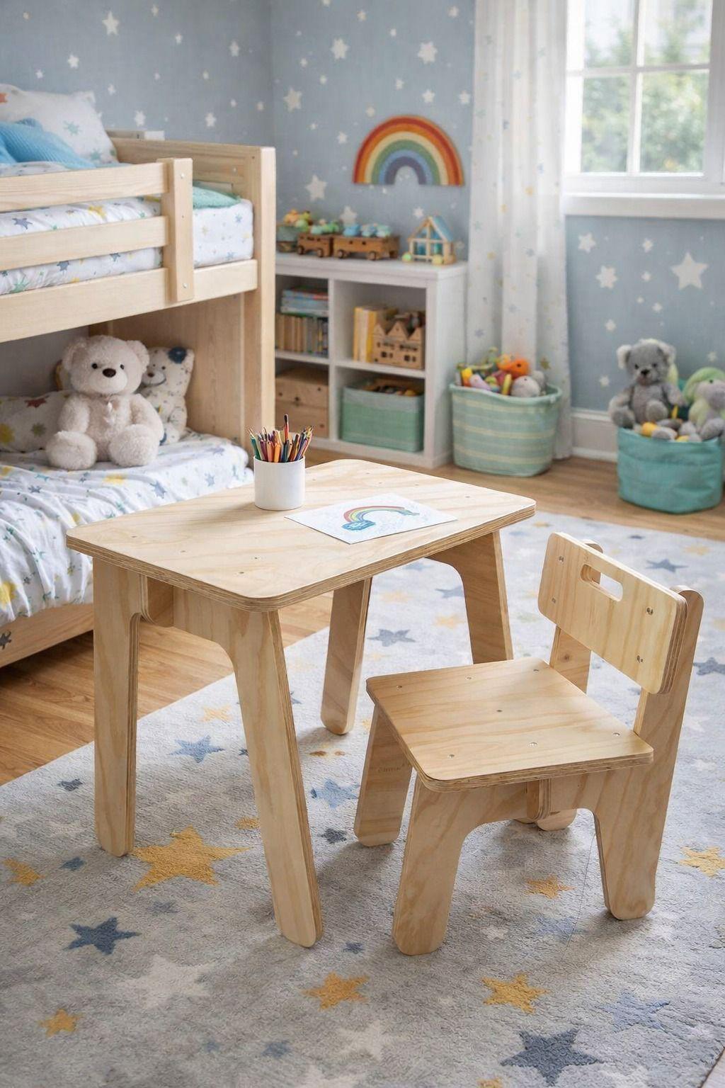 Mesa silla infantil Montessori-1