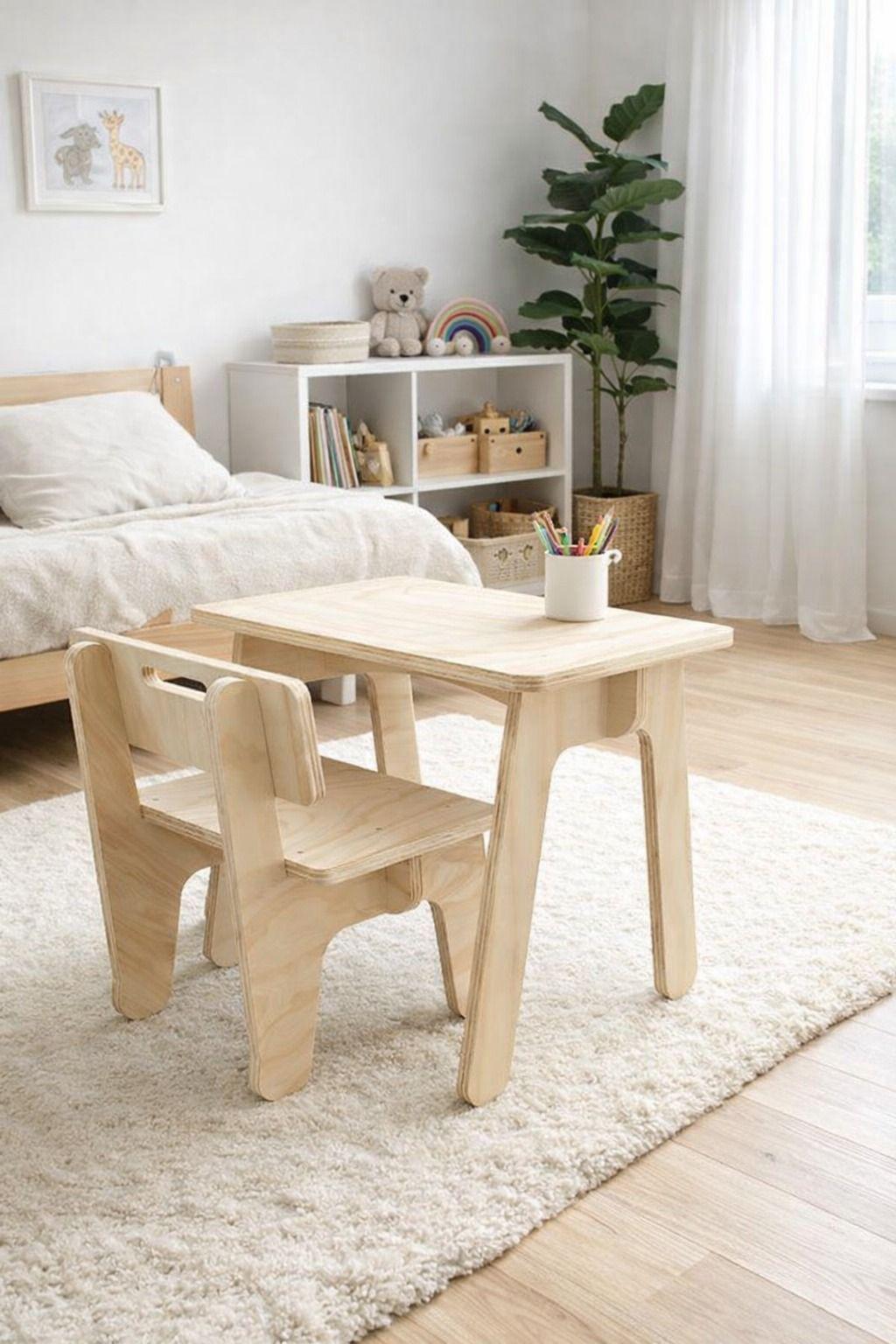 Mesa silla infantil Montessori-2