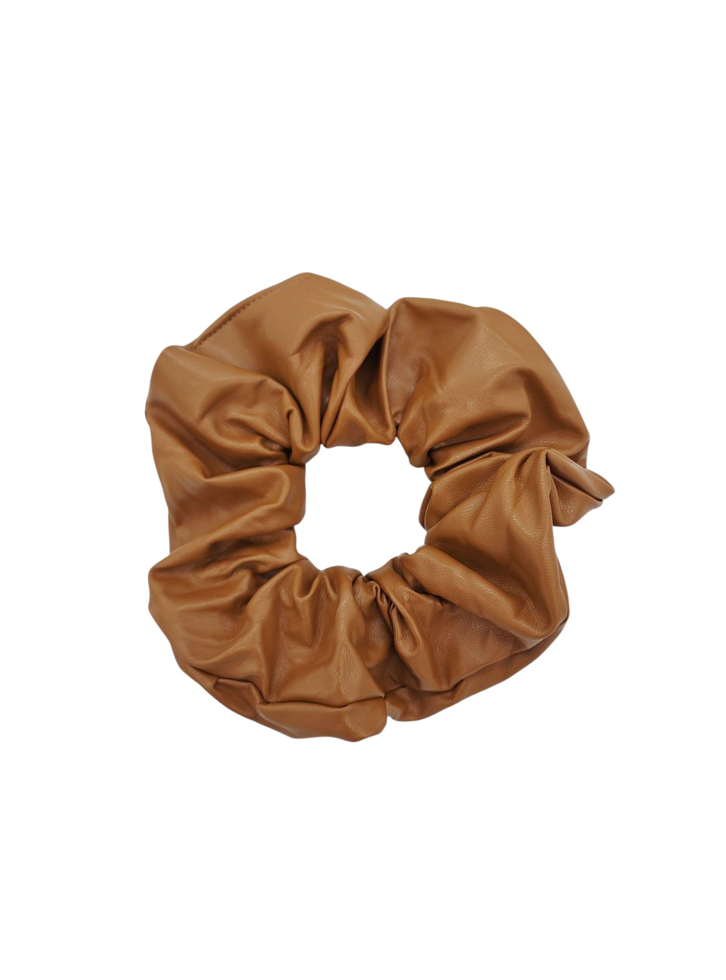 SCRUNCHIE XL COLET ECOCUERO COLOR CAFÉ-0