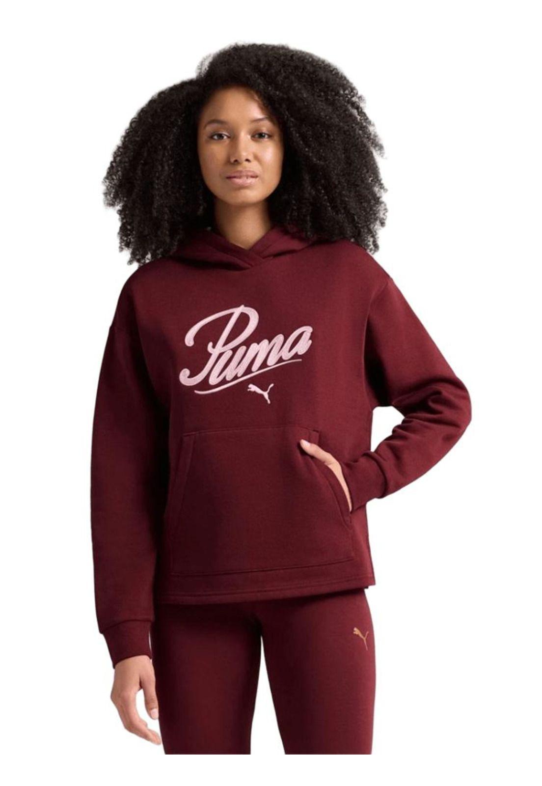 Polerón Deportivo Ruby Shimmer Burdeo Puma-2