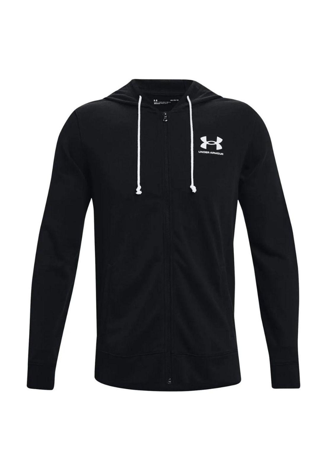 Polerón Hombre Rival Terry Full-Zip Negro Under Armour-0