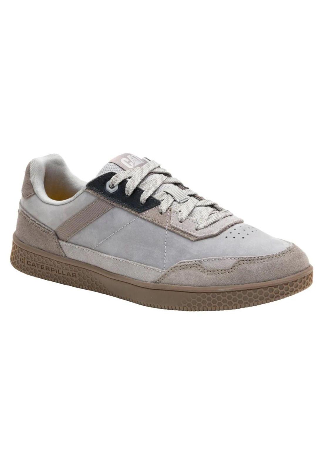 Zapatilla Hombre Pause Retro Leather Gris Cat-1