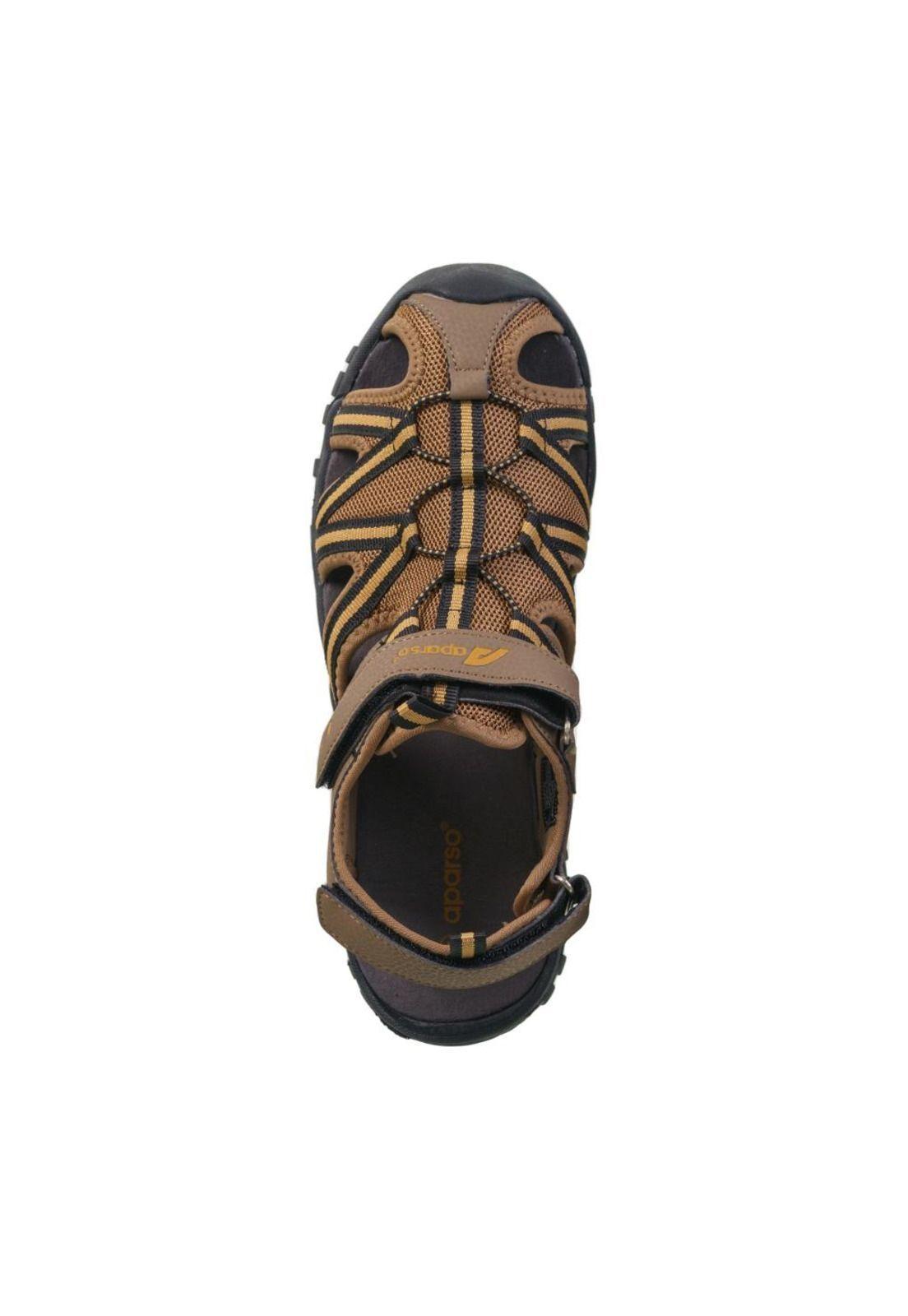 Sandalia Hombre Preto H3 Camel Aparso-2