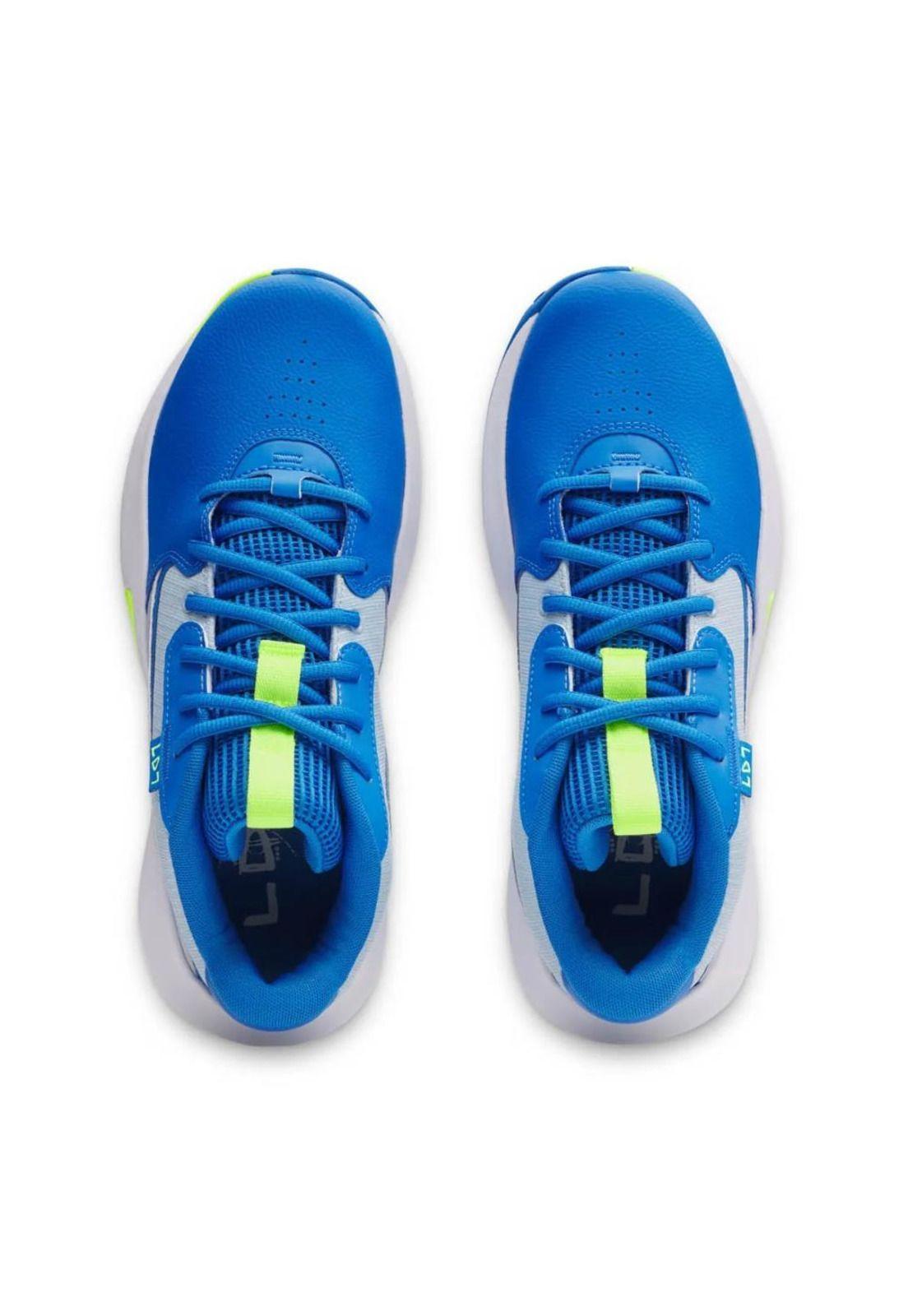 Zapatilla Basketball Kids Lockdown 7 Celeste Under Armour-2