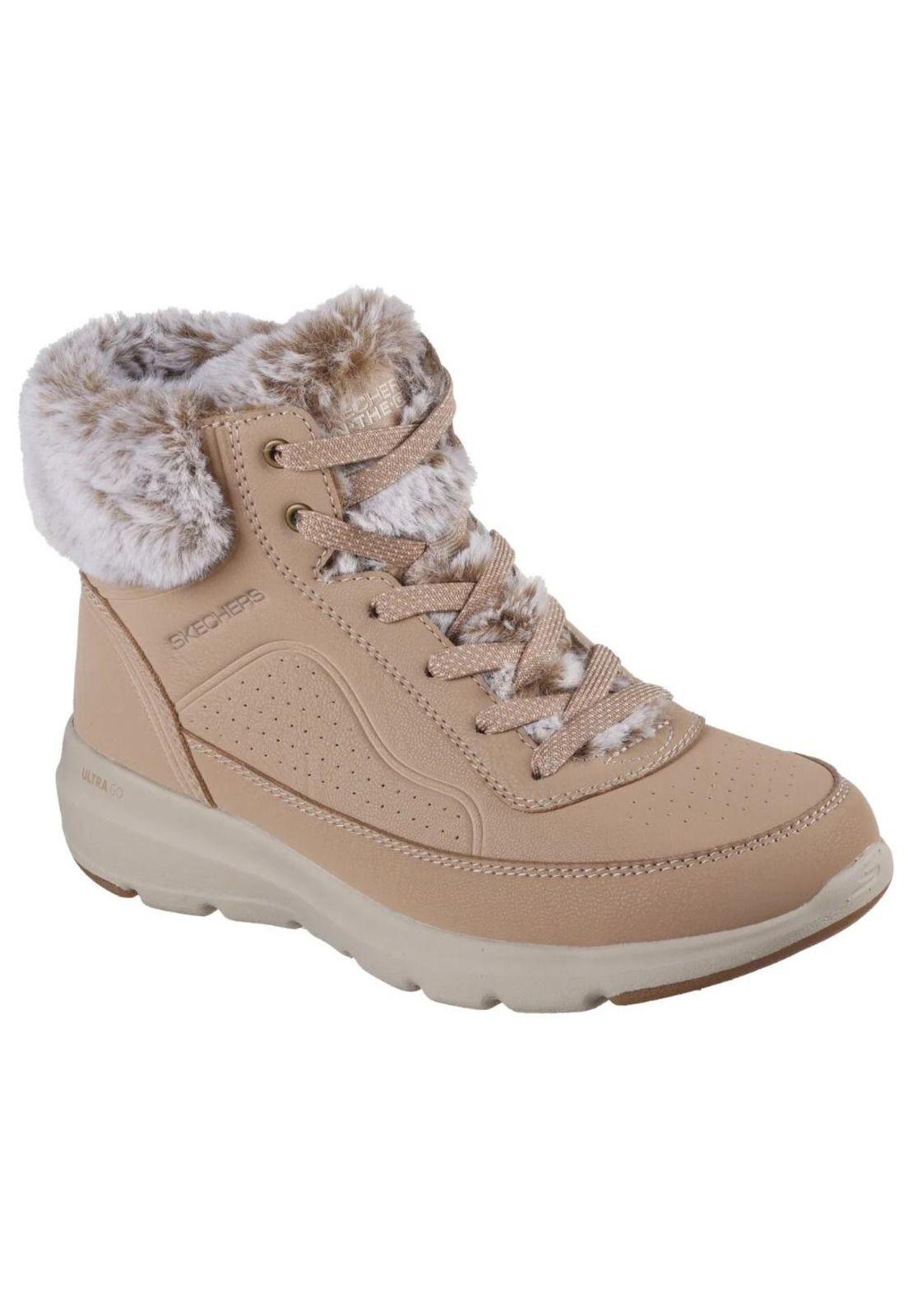 Botín Mujer Glacial Ultra Café Skechers-1