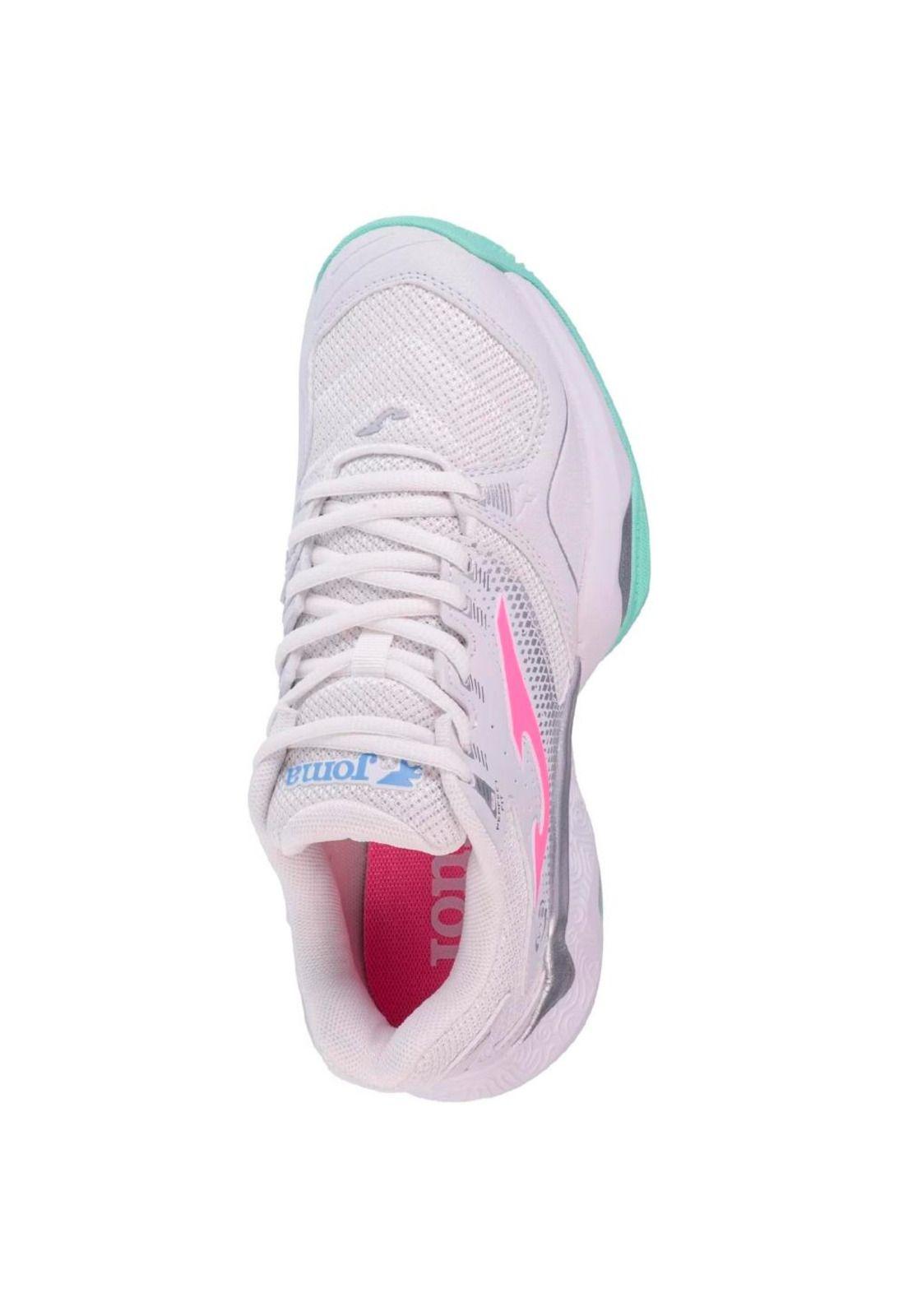 Zapatilla Pádel Mujer Master 1000 Blanco Celeste Joma-3