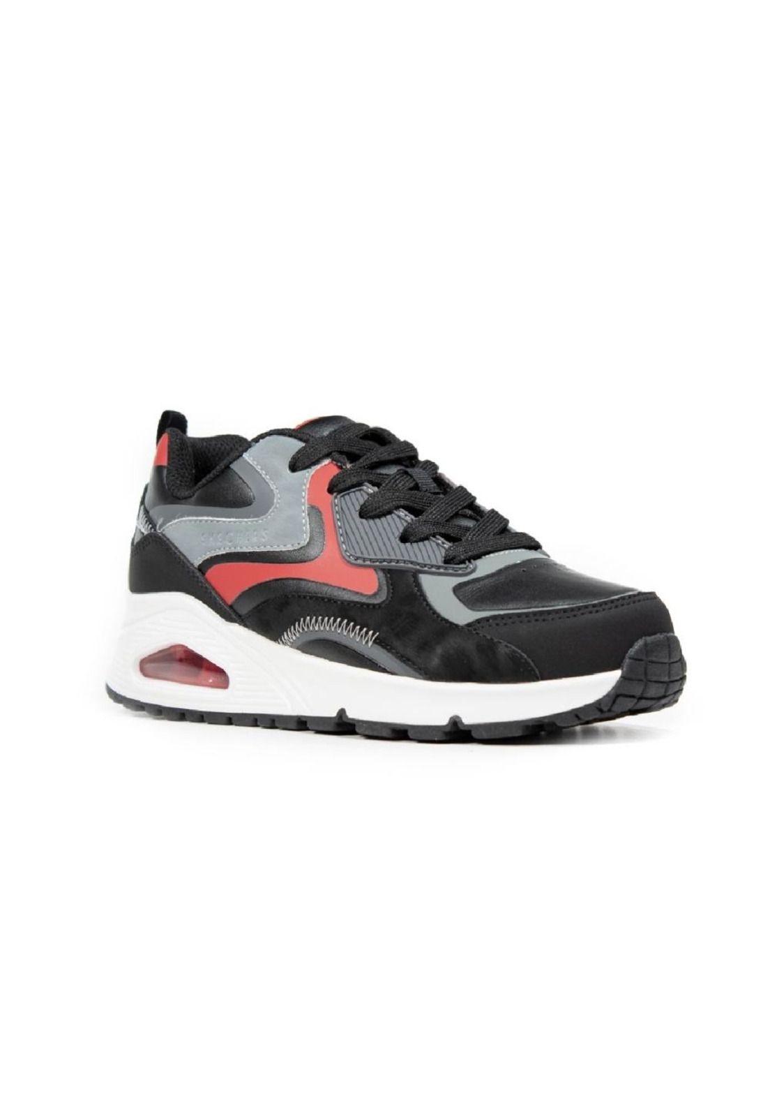 Zapatilla Kids Uno Gen1 Negro Rojo Skechers-1