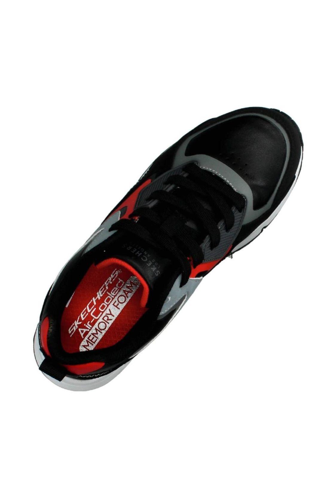 Zapatilla Kids Uno Gen1 Negro Rojo Skechers-2