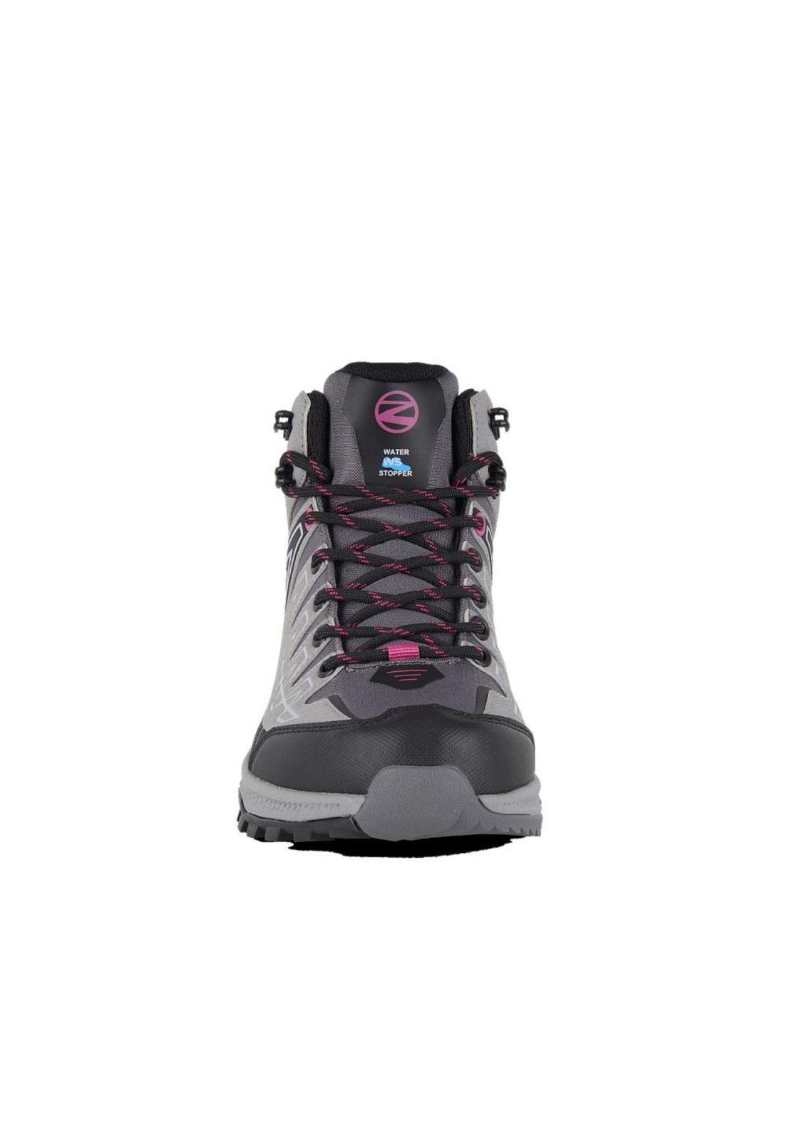 Botín Outdoor Mujer Thunder Mid Gris Fucsia Trezeta-4