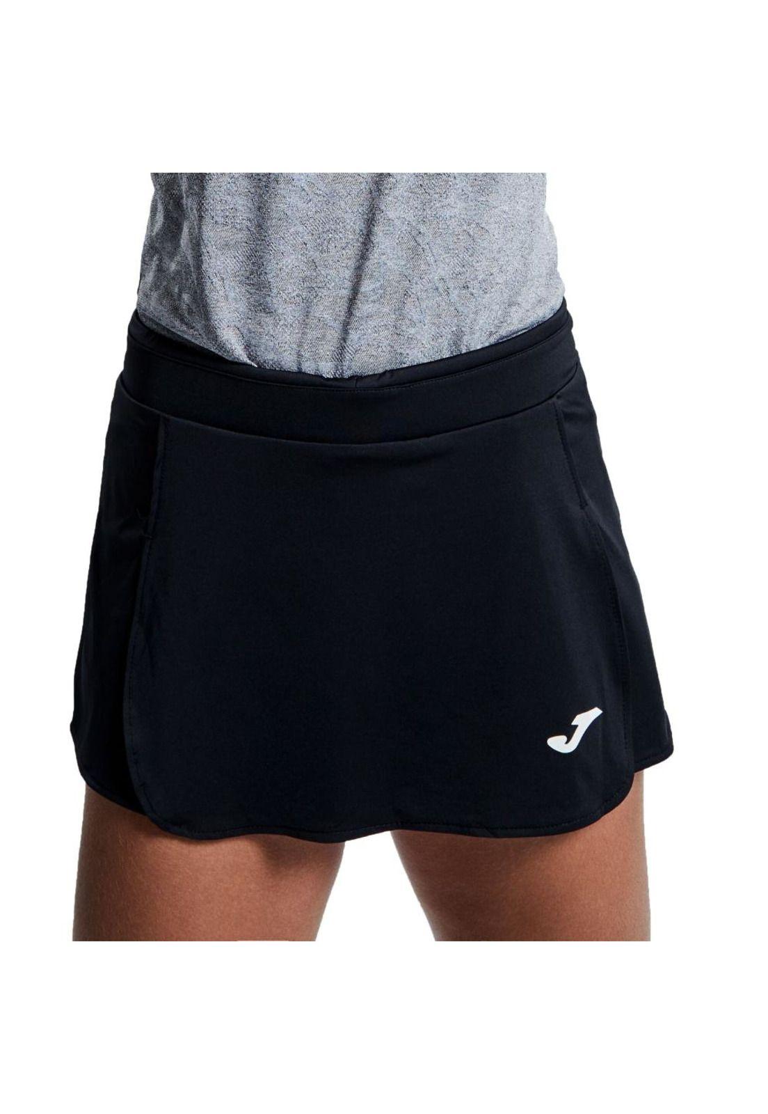 Falda Pádel Mujer Open II Negro Joma-2