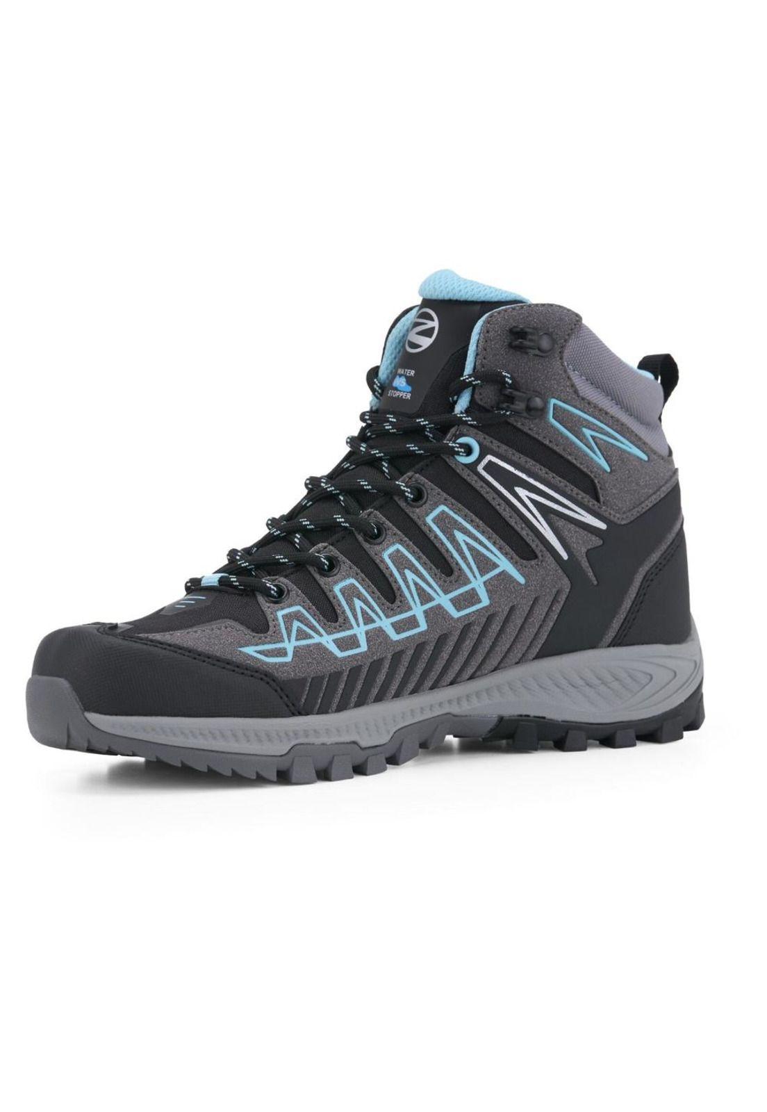 Zapatilla Waterproof Mujer Thunder Mid Gris Cielo Trezeta-4