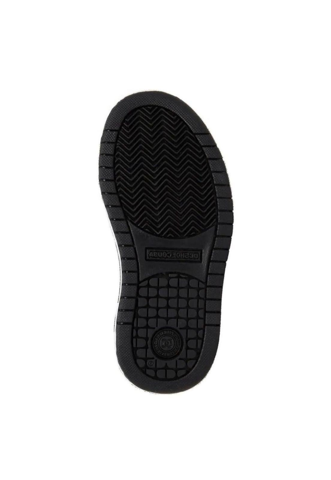 Zapatilla Kids Court Graffik Negro Blanco DC-3