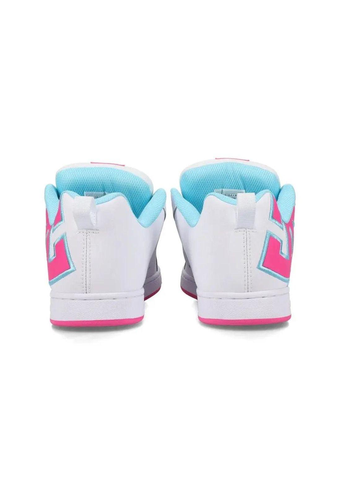 Zapatilla Mujer Court Graffik Blanco Rosa DC-2