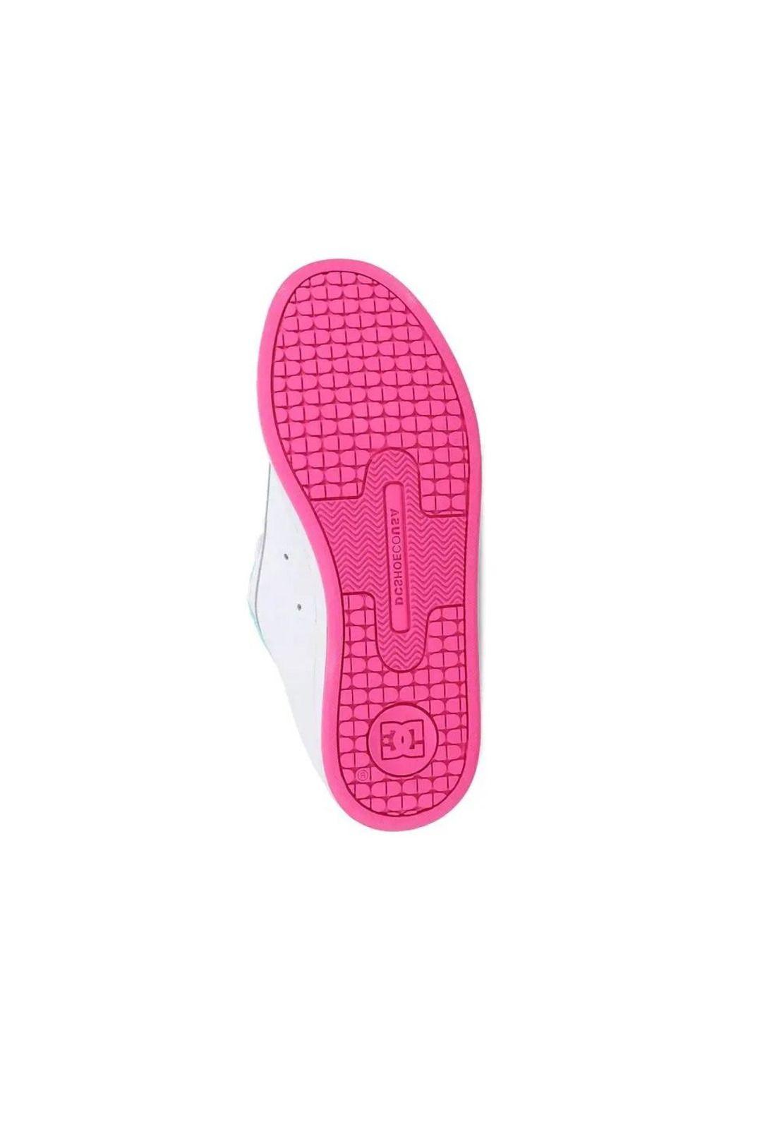 Zapatilla Mujer Court Graffik Blanco Rosa DC-3