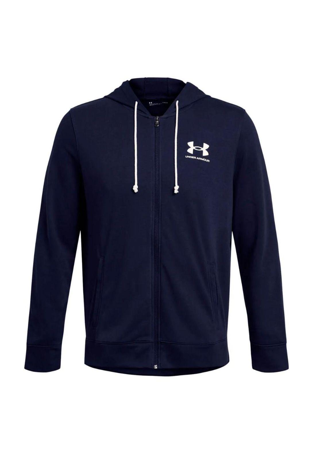 Polerón Hombre Rival terry Azul Marino Under Armour-0
