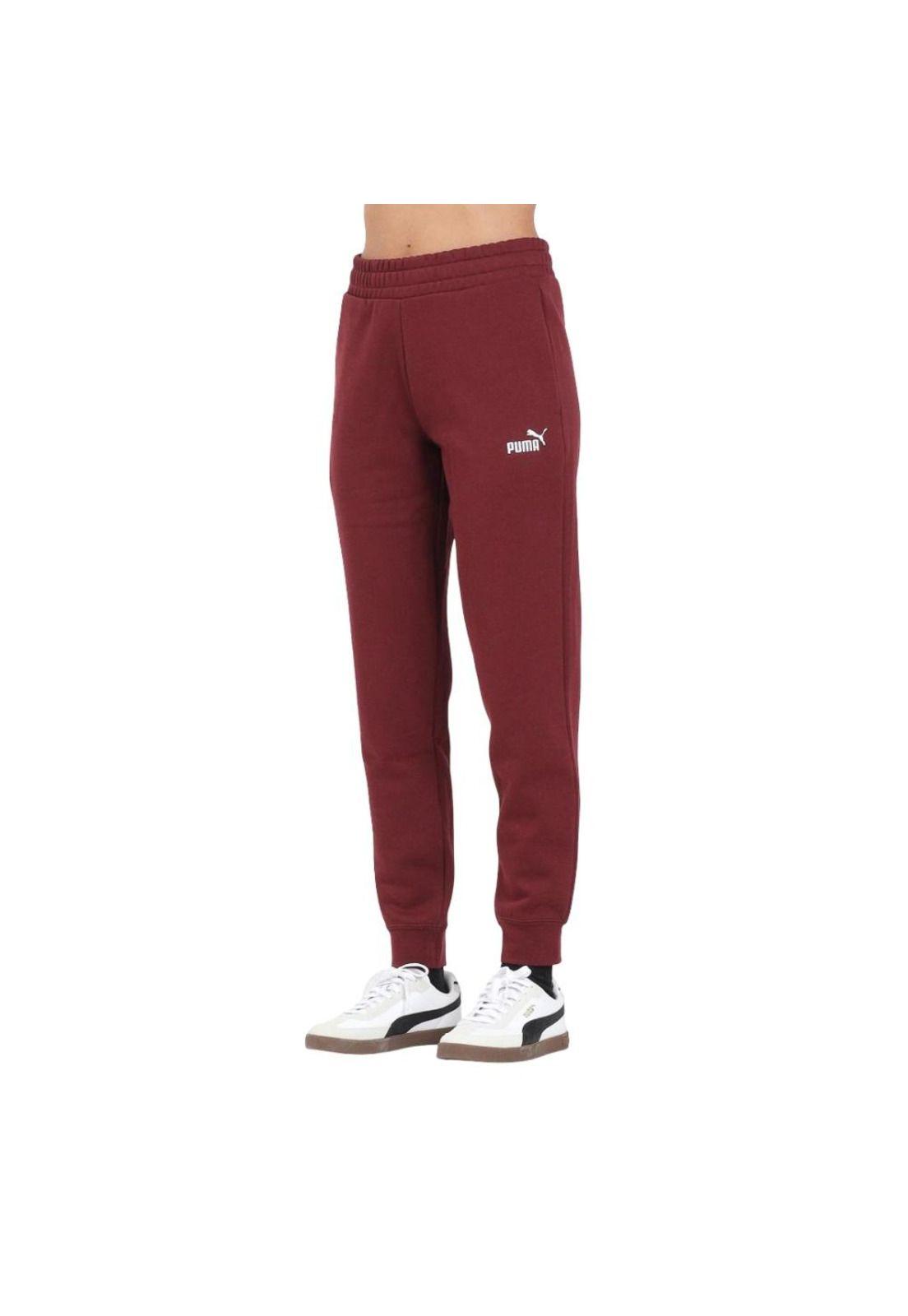 Pantalón Deportivo Mujer ESS No. 1 Logo Burdeo Puma-0