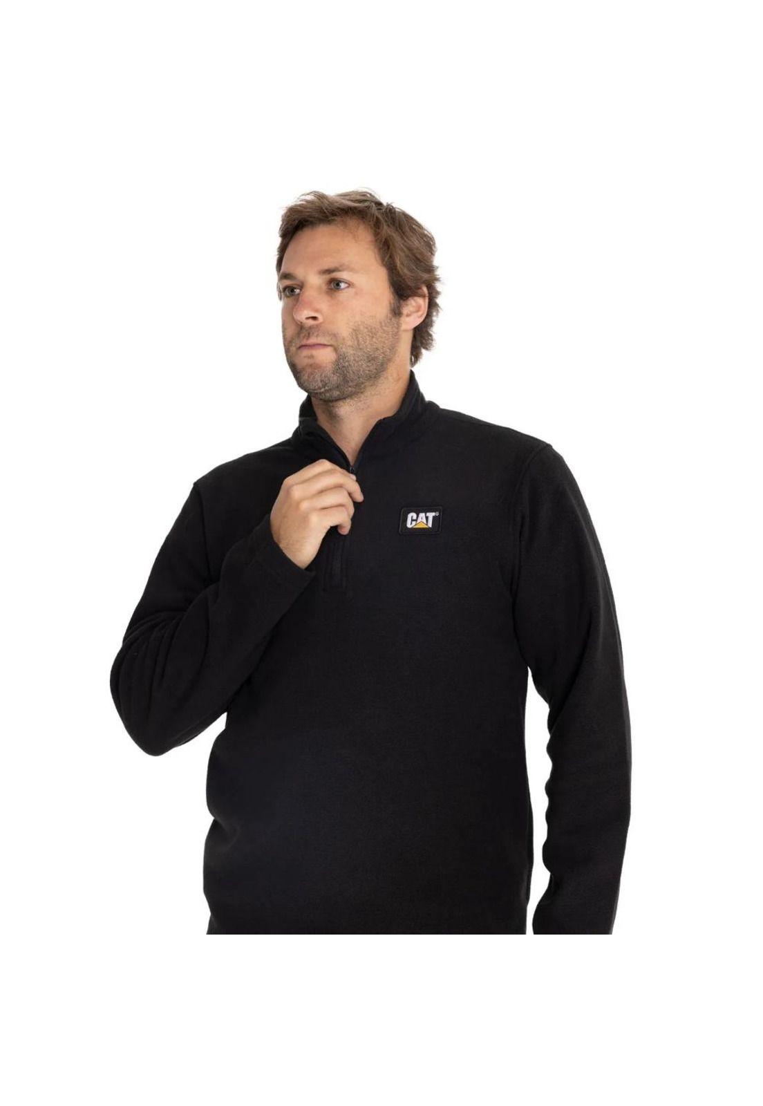 Polar Hombre Microfleece Quarter Negro Cat-2