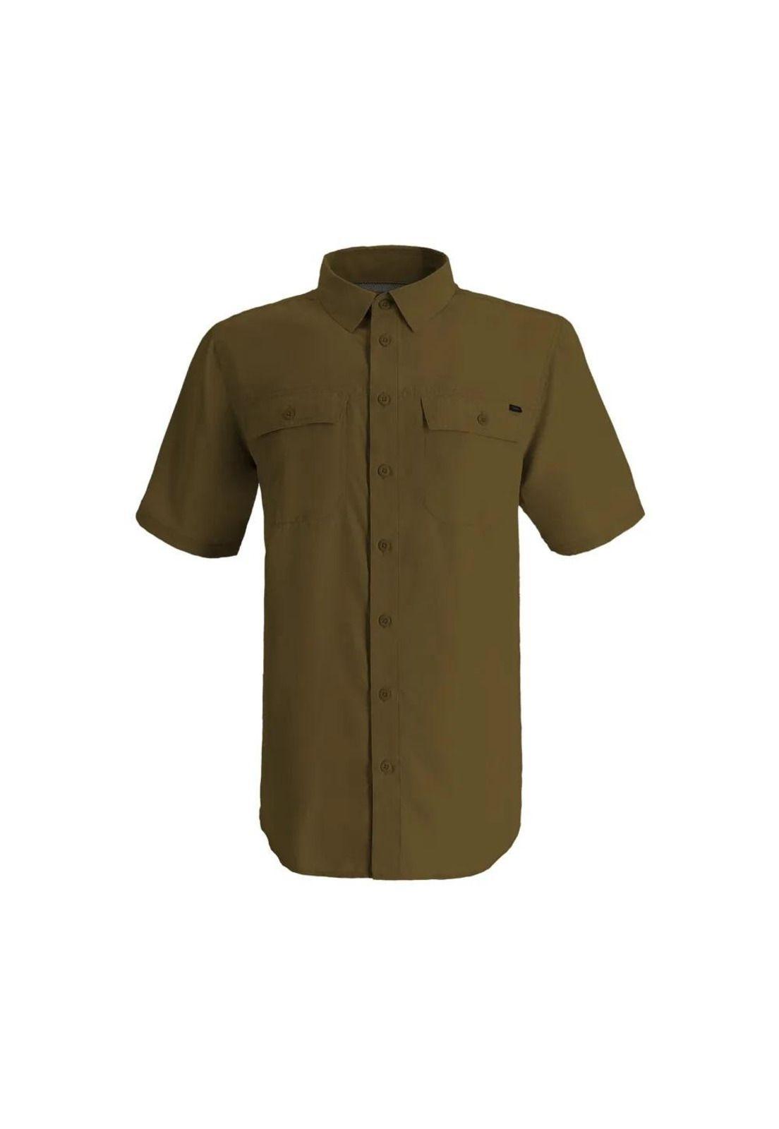 Camisa Manga Corta Hombre Lassen Verde Oliva Doite-0