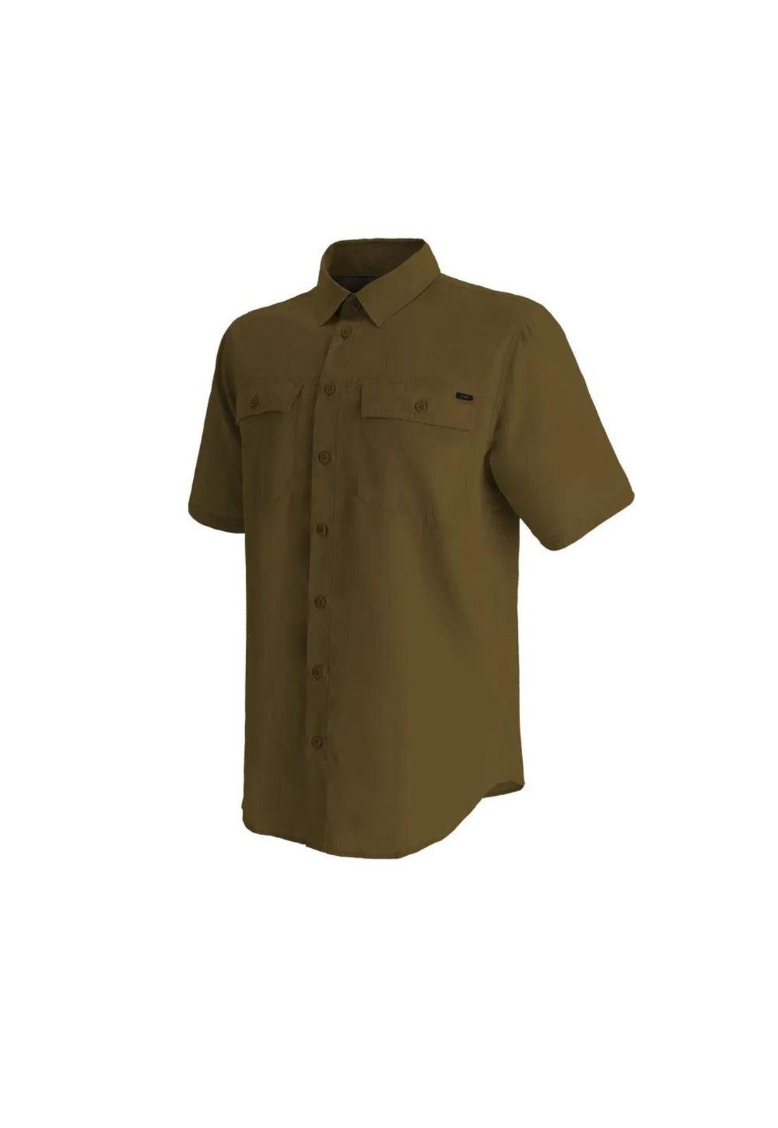 Camisa Manga Corta Hombre Lassen Verde Oliva Doite-1