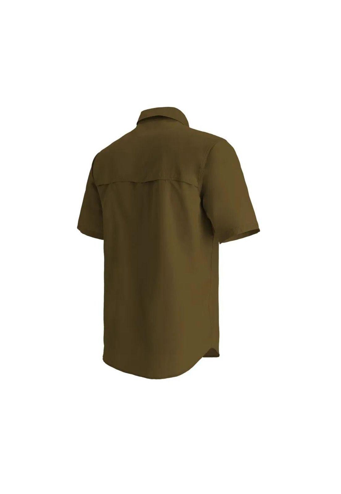 Camisa Manga Corta Hombre Lassen Verde Oliva Doite-2
