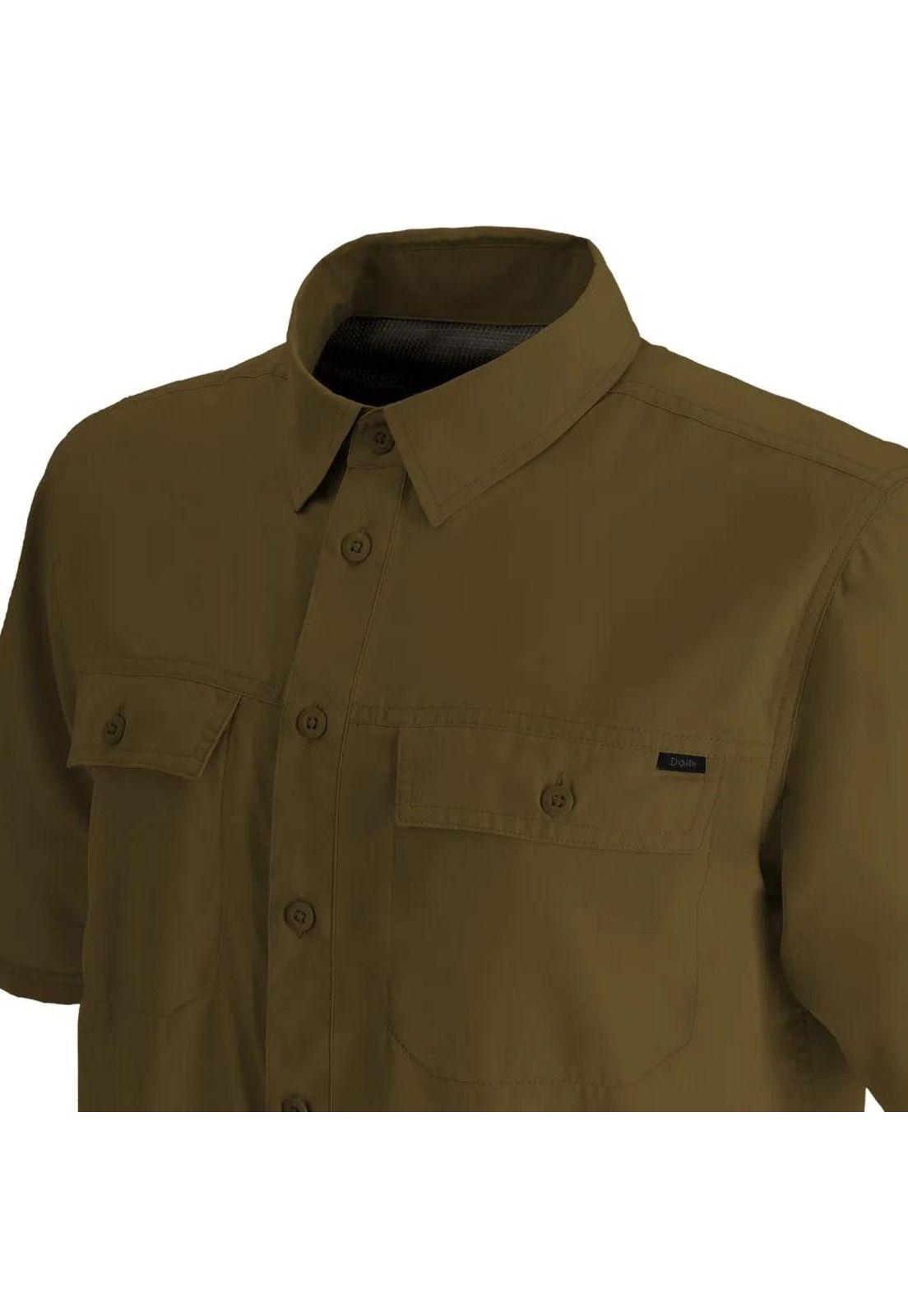 Camisa Manga Corta Hombre Lassen Verde Oliva Doite-3
