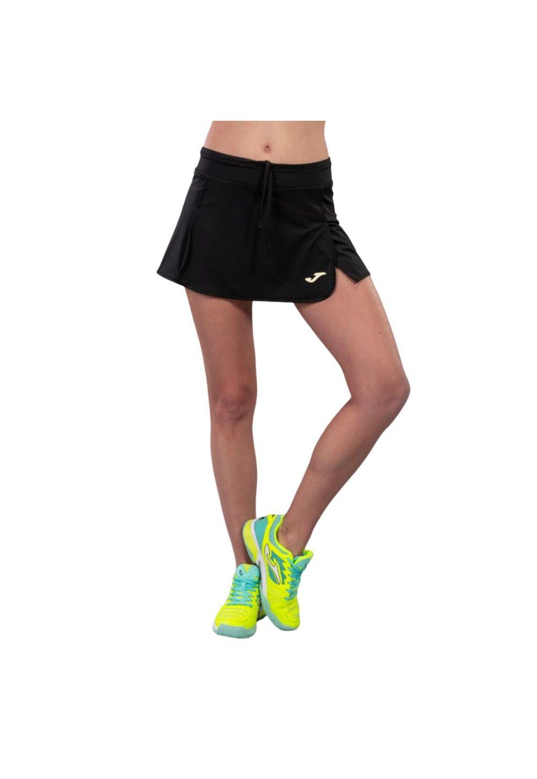 Falda Pádel Mujer Open II Negro Joma-3